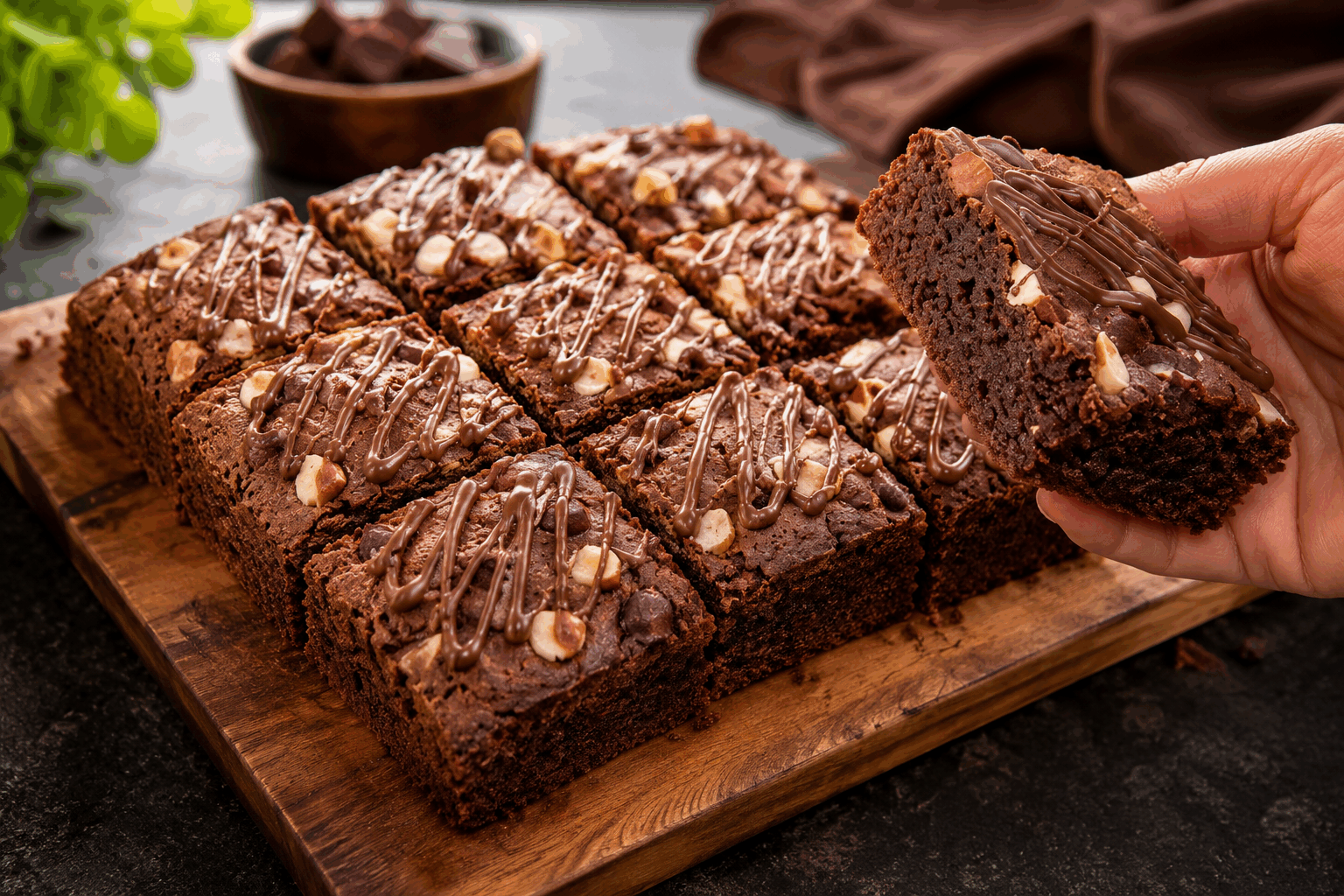 Le brownie au chocolat parfait en 5 minutes, fondant et irrésistible à souhait 🔥 Description Ce brownie au chocolat est un véritable délice rapide à préparer, fondant et gourmand à souhait. Sa texture moelleuse et son goût intense de chocolat en font un incontournable pour les amateurs de desserts faciles et rapides. Parfait pour un goûter improvisé ou un dessert éclair qui ravira petits et grands. Informations Temps de préparation : 5 minutes Temps de cuisson : 20 minutes Nombre de portions : 6 parts Difficulté : Facile Ingrédients Pour le brownie 120 g de chocolat noir pâtissier 100 g de beurre 150 g de sucre en poudre 2 œufs 70 g de farine 1 pincée de sel 1 cuillère à café d’extrait de vanille (facultatif) 30 g de pépites de chocolat (optionnel) Préparation Préchauffe le four à 180°C (chaleur statique). Fais fondre le beurre et le chocolat ensemble au micro-ondes ou au bain-marie jusqu’à obtenir une texture lisse. Dans un saladier, fouette les œufs avec le sucre jusqu’à ce que le mélange blanchisse et devienne mousseux. Ajoute l’extrait de vanille si désiré, puis incorpore le mélange chocolat/beurre fondu. Mélange délicatement la farine tamisée et la pincée de sel sans trop travailler la pâte. Incorpore les pépites de chocolat si tu souhaites une texture encore plus gourmande. Verse la préparation dans un moule carré (environ 20 cm) chemisé de papier cuisson. Enfourne et fais cuire pendant 18 à 20 minutes : le brownie doit rester fondant à cœur, ne pas trop cuire. Laisse refroidir quelques minutes avant de démouler et couper en parts. Astuces Utilise du chocolat de qualité pour un goût riche et puissant. Ne surcharge pas la cuisson : le cœur doit rester légèrement fondant pour conserver le moelleux. Pour encore plus de gourmandise, ajoute des noix ou des noisettes concassées dans la pâte. Conserve-le dans une boîte hermétique à température ambiante pour garder toute sa fraîcheur. Service Serre ce brownie tiède ou à température ambiante, accompagné d’une boule de glace vanille ou d’une cuillère de crème fouettée. Idéal pour un dessert express entre amis ou un goûter gourmand qui ne demande que 5 minutes de préparation.