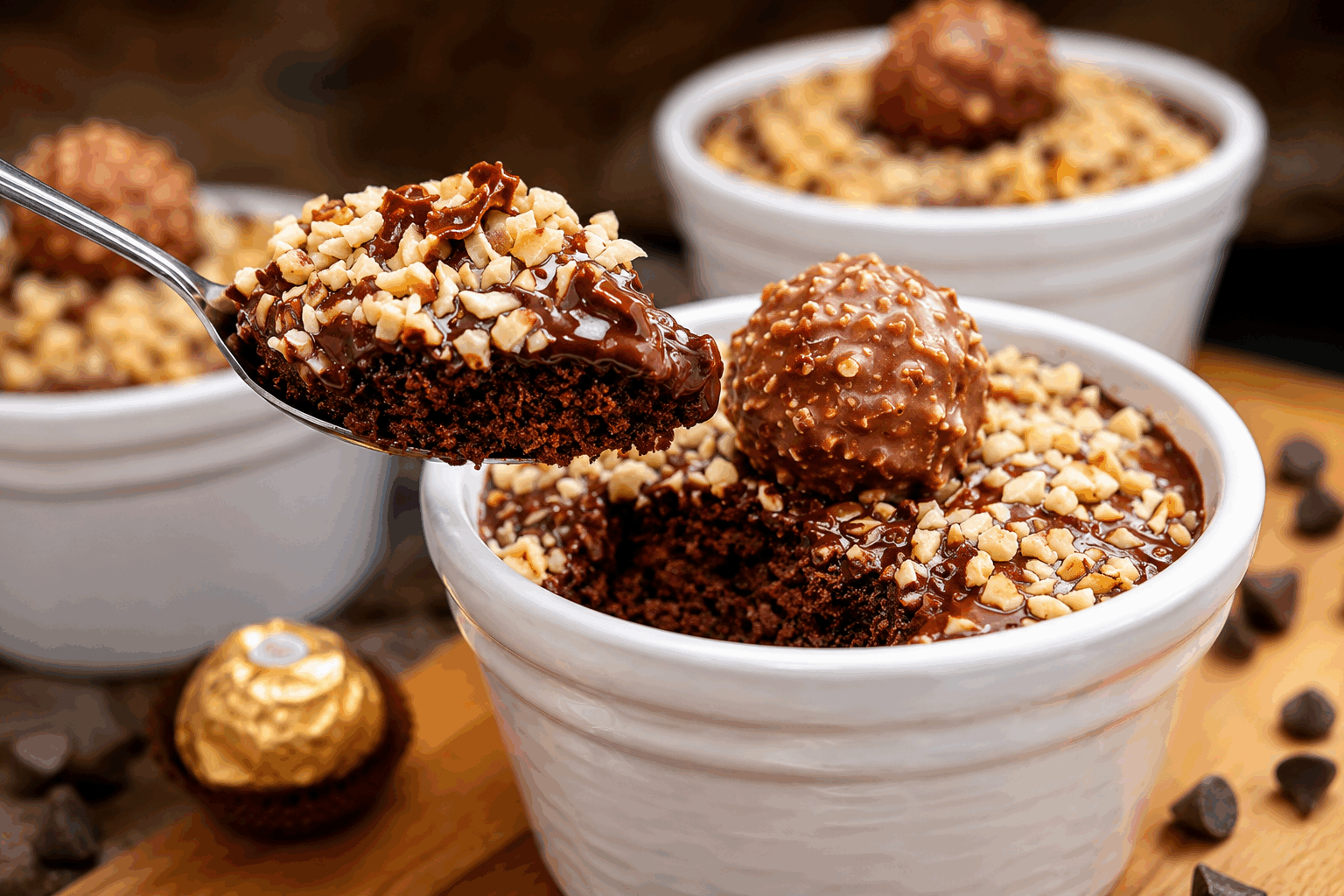 Le dessert Ferrero rocher sans farine et sans culpabilité, prêt en 5 minutes ✨ Description Ce dessert s’inspire des fameuses gourmandises Ferrero Rocher, tout en étant sans farine et léger, idéal pour les amateurs de douceurs mais soucieux de leur ligne. Facile et rapide à préparer, il combine la richesse du chocolat, la douceur de la noisette et une texture fondante, parfaite pour une pause sucrée ou une fin de repas festive. Informations Temps de préparation : 5 minutes Temps de cuisson : 0 minute Nombre de portions : 4 personnes Difficulté : Facile Ingrédients Pour le cœur et la base 100 g de noisettes entières 60 g de pâte de noisette (ou purée de noisette) 2 cuillères à soupe de sirop d’agave ou miel Pour l’enrobage chocolaté 100 g de chocolat noir à 70 % de cacao 1 cuillère à soupe d’huile de coco 40 g de noisettes concassées Préparation Fais torréfier les noisettes entières dans une poêle à sec pendant 3 à 4 minutes en remuant régulièrement jusqu’à ce qu’elles soient dorées et parfumées. Laisse-les refroidir légèrement. Réserve une dizaine de noisettes entières pour le cœur des boules, puis mixe le reste finement dans un robot avec la pâte de noisette et le sirop d’agave pour obtenir une pâte homogène et malléable. Forme des boules de la taille d’une grosse noix en insérant au centre une noisette entière bien intégrée dans chaque boule. Fais fondre au bain-marie le chocolat noir avec l’huile de coco jusqu’à obtention d’un mélange lisse et brillant. Enrobe chaque boule dans le chocolat fondu à l’aide d’une fourchette, puis roule-les immédiatement dans les noisettes concassées pour recréer la texture caractéristique. Dépose les boules sur une plaque recouverte de papier sulfurisé et place-les au frais pendant au moins 30 minutes avant de déguster. Astuces Pour un goût encore plus intense, torréfie les noisettes juste avant la préparation. Utilise un chocolat de bonne qualité pour un enrobage brillant et savoureux. Si la pâte est trop collante, ajoute un peu plus de pâte de noisette ou un tout petit peu d’huile de coco. Conserve les boules au réfrigérateur dans une boîte hermétique pour qu’elles gardent leur texture. Service Servez ces douceurs gourmandes à l’heure du café ou comme dessert léger après un repas copieux. Présentez-les joliment dans des caissettes en papier doré pour une touche élégante, parfait pour les occasions festives ou un goûter entre amis.