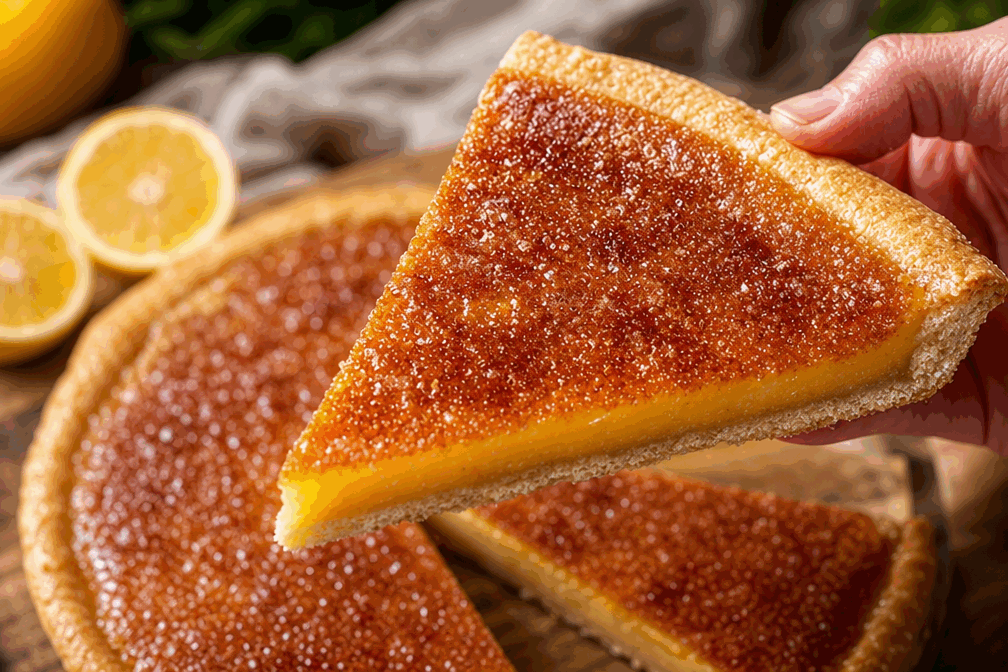 Le gâteau au citron entier qui fond comme une crème brûlée, prêt en 30 minutes 🍋 Description Ce gâteau au citron entier est une gourmandise délicate qui combine la fraîcheur acidulée du citron avec une texture fondante rappelant la douceur d’une crème brûlée. Rapide à préparer, il ravira vos invités lors d’un goûter ou d’un dessert léger et élégant. Sa croûte caramélisée apporte une touche croustillante qui contraste parfaitement avec le cœur moelleux et velouté. Informations Temps de préparation : 10 minutes Temps de cuisson : 20 minutes Nombre de portions : 6 personnes Difficulté : Facile Ingrédients Pour le gâteau 1 citron bio entier (avec la peau) 4 œufs 150 g de sucre en poudre 100 g de beurre doux fondu 60 g de farine de blé 1 pincée de sel 1 cuillère à café de levure chimique Pour la finition 2 cuillères à soupe de sucre roux (pour caraméliser) Préparation Préchauffe le four à 180 °C (th. 6). Lave soigneusement le citron puis coupe-le en très fines rondelles, en retirant les pépins si possible. Dans un saladier, bats les œufs avec le sucre jusqu’à obtenir un mélange mousseux et clair. Ajoute le beurre fondu en filet tout en continuant de mélanger. Incorpore la farine, la levure chimique et la pincée de sel. Mélange délicatement pour homogénéiser la pâte. Ajoute ensuite les rondelles de citron en les incorporant délicatement pour ne pas les casser. Verse la préparation dans un moule à manqué de 20 cm, préalablement beurré ou chemisé de papier cuisson. Enfourne et fais cuire pendant 20 minutes. Le gâteau doit être doré et légèrement ferme au toucher. Sors le gâteau du four et saupoudre uniformément la surface avec le sucre roux. Passe rapidement le grill du four pendant 2 à 3 minutes pour caraméliser le dessus, comme une crème brûlée. Surveille de près pour éviter que le sucre ne brûle. Laisse tiédir avant de démouler et de servir. Astuces Pour une version encore plus fondante, utilise des citrons bio très juteux et bien parfumés. Si tu n’as pas de grill, utilise un chalumeau de cuisine pour caraméliser le sucre. Tu peux remplacer le beurre par de l’huile d’olive douce pour une saveur différente, plus méditerranéenne. Ce gâteau se conserve 2 jours au réfrigérateur, pense à le sortir 30 minutes avant dégustation pour retrouver sa douceur. Service Servez ce gâteau tiède ou à température ambiante, accompagné d’une boule de glace à la vanille ou d’une crème fouettée légère pour un contraste frais. Il est parfait pour un dessert d’été ou un goûter convivial entre amis.
