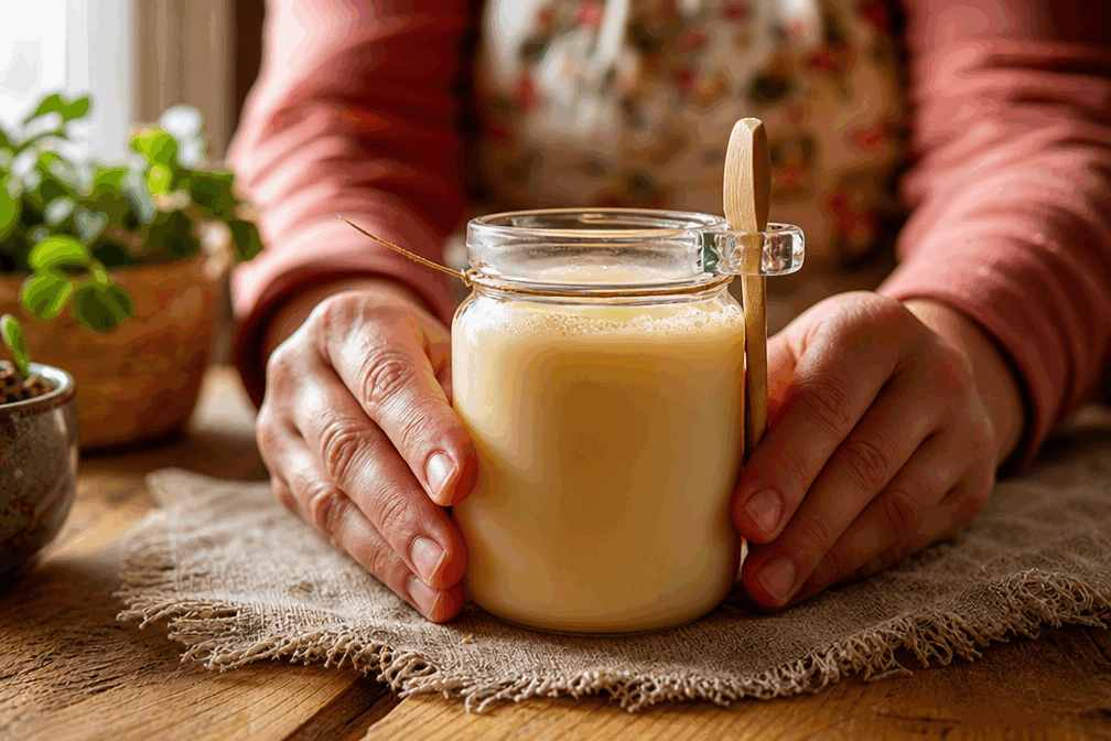 Le lait concentré maison en 2 ingrédients, prêt en 5 minutes et délicieux à souhait ! 🔥 Description Le lait concentré maison est une préparation douce, onctueuse et sucrée, parfaite pour agrémenter vos desserts ou boissons chaudes. Réalisé avec seulement deux ingrédients et en quelques minutes, il offre une alternative naturelle et savoureuse aux versions industrielles. Idéal pour les amateurs de cuisine simple et rapide qui veulent contrôler la qualité de leurs ingrédients. Informations Temps de préparation : 5 minutes Temps de cuisson : 0 minute Nombre de portions : 250 ml (environ 1 pot) Difficulté : Facile Ingrédients Pour le lait concentré maison 200 ml de lait entier 100 g de sucre en poudre Préparation Versez le lait entier et le sucre en poudre dans une casserole moyenne. Faites chauffer à feu moyen en remuant constamment avec un fouet pour dissoudre le sucre complètement. Lorsque le mélange commence à frémir, baissez le feu et laissez mijoter très doucement sans cesser de remuer, jusqu’à ce que le volume ait légèrement réduit et que le mélange soit légèrement épaissi (environ 5 minutes). Retirez la casserole du feu et laissez refroidir à température ambiante. Le lait concentré va encore légèrement épaissir en refroidissant. Versez dans un récipient hermétique et conservez au réfrigérateur jusqu’à une semaine. Astuces Utilisez impérativement du lait entier pour obtenir une texture riche et onctueuse. Remuez constamment pendant la cuisson pour éviter que le lait colle ou brûle au fond de la casserole. Vous pouvez aromatiser légèrement avec une gousse de vanille ou un zeste de citron pour varier les plaisirs. Pour une version encore plus rapide, utilisez du lait en poudre reconstitué, à condition de bien respecter les proportions. Service Servez ce lait concentré maison en nappage sur des fruits frais, incorporez-le dans vos cafés, thés ou boissons chaudes, ou utilisez-le pour sucrer et enrichir vos pâtisseries maison. Parfait aussi pour réaliser des glaces ou des sauces desserts lors de vos goûters ou repas en famille.