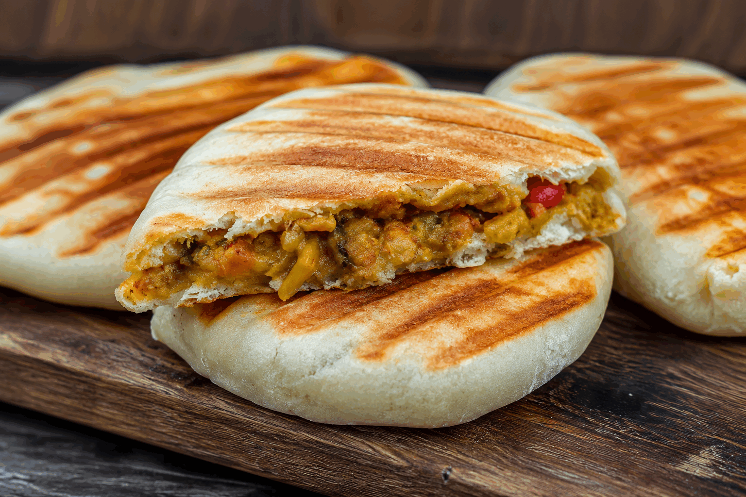 Le panini farci parfait en 5 minutes de préparation, un délice simple et rapide 🔥 Description Ce panini farci, croustillant à l’extérieur et fondant à l’intérieur, est une véritable explosion de saveurs. Facile et rapide à préparer, il est idéal pour un repas sur le pouce ou un déjeuner gourmand. Parfait pour les amateurs de cuisine italienne souhaitant un snack maison en un temps record. Informations Temps de préparation : 5 minutes Temps de cuisson : 5 minutes Nombre de portions : 2 paninis Difficulté : Facile Ingrédients Pour les paninis 4 tranches de pain ciabatta ou pain à panini (environ 120 g) 4 tranches de jambon de Parme (60 g) 4 tranches de mozzarella (100 g) 2 tomates séchées (30 g) 40 g de roquette fraîche 2 cuillères à soupe de pesto vert 1 cuillère à soupe d’huile d’olive Sel et poivre du moulin Préparation Préchauffe une poêle à feu moyen ou une presse à panini. Ouvre les tranches de pain ciabatta et tartine généreusement chaque face intérieure avec une cuillère de pesto. Dépose sur chaque tranche inférieure une tranche de mozzarella, deux tranches de jambon de Parme, des morceaux de tomates séchées et quelques feuilles de roquette. Sale légèrement et poivre puis referme les paninis en pressant doucement. Badigeonne légèrement l’extérieur des pains avec l’huile d’olive pour faciliter la coloration. Fais griller les paninis dans la poêle ou la presse environ 4 à 5 minutes, en les retournant à mi-cuisson si nécessaire, jusqu’à ce que le pain soit doré et croustillant, et que le fromage soit fondu. Astuces Pour un panini encore plus fondant, ajoute une fine couche de beurre sur l’extérieur du pain avant la cuisson. Remplace le jambon de Parme par du poulet rôti ou des légumes grillés pour une version végétarienne. Si tu n’as pas de pesto, une simple tapenade d’olive ou une moutarde douce feront parfaitement l’affaire. Utilise un couvercle sur la poêle pendant la cuisson pour aider le fromage à fondre plus rapidement. Service Servez les paninis bien chauds, accompagnés d’une salade verte fraîche ou de chips maison. Ce plat rapide et savoureux convient parfaitement pour un déjeuner express, un pique-nique improvisé ou un dîner léger entre amis.
