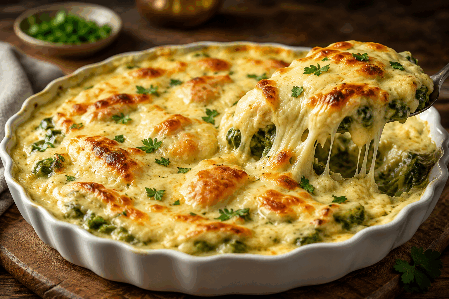 Le secret d’un dîner crémeux et pas cher avec cette courgette fondante 😍 Description Cette recette simple et gourmande met en valeur la courgette fondante, légère et délicieusement crémeuse, idéale pour un dîner savoureux sans se ruiner. Parfaite pour les soirs où l'on souhaite un plat réconfortant, elle combine douceur, onctuosité et légèreté. Informations Temps de préparation : 10 minutes Temps de cuisson : 25 minutes Nombre de portions : 4 personnes Difficulté : Facile Ingrédients Pour la courgette fondante 600 g de courgettes fraîches 1 oignon moyen 1 gousse d’ail 20 g de beurre 1 cuillère à soupe d’huile d’olive 150 ml de crème fraîche épaisse 50 g de fromage râpé (emmental ou comté) Sel et poivre du moulin Quelques brins de persil frais (optionnel) Préparation Rince les courgettes, coupe-les en rondelles fines ou en petits dés selon ta préférence. Épluche et émince finement l’oignon et l’ail. Fais chauffer le beurre avec l’huile d’olive dans une poêle à feu moyen. Ajoute l’oignon et l’ail, fais-les revenir jusqu’à ce qu’ils deviennent translucides, environ 3 minutes. Incorpore les courgettes, sale légèrement, poivre, puis couvre et laisse cuire à feu doux pendant 15 minutes en remuant de temps en temps pour les rendre bien fondantes. Verse la crème fraîche, mélange bien et laisse mijoter à feu très doux pendant 5 minutes pour que la préparation devienne bien onctueuse. Saupoudre le fromage râpé, mélange rapidement pour faire fondre le fromage dans la crème. Goûte et rectifie l’assaisonnement si nécessaire. Parseme éventuellement de persil frais ciselé avant de servir. Astuces Choisis des courgettes jeunes et fermes pour une texture plus fondante et un goût plus sucré. Pour une version encore plus légère, remplace la crème fraîche par un yaourt nature à 20% de matière grasse. Ne sale pas trop en début de cuisson pour éviter que les courgettes rendent trop d’eau. Accompagne ce plat d’un riz basmati ou d’un quinoa pour un repas complet et équilibré. Service Sers cette courgette fondante crémeuse bien chaude, en plat principal léger ou en accompagnement d’une viande grillée ou d’un poisson. Parfaite pour un dîner convivial et économique, elle apporte douceur et réconfort. Une salade verte croquante en accompagnement apporte fraîcheur et équilibre au repas.
