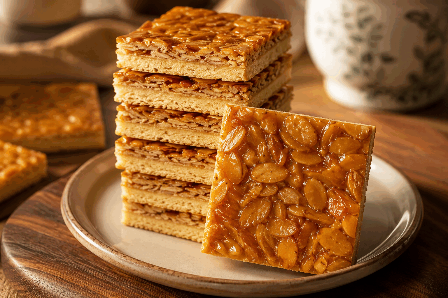 Les carrés sablés aux amandes caramélisées de ma grand-mère, un délice fondant à savourer 😍
