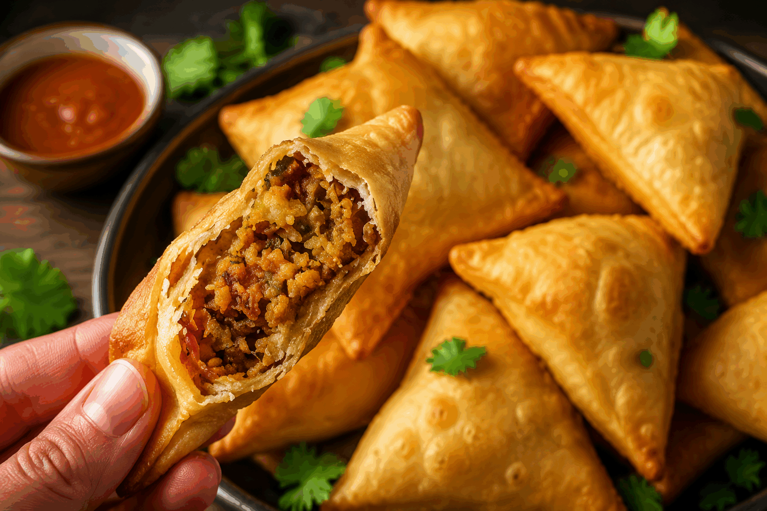 Ma recette express de samoussas au thon et pommes de terre, prête en 15 minutes 👌🔥 Description Ces samoussas au thon et pommes de terre sont des bouchées croustillantes et savoureuses, parfaites pour un apéritif ou un repas rapide. Leur garniture fondante et relevée contraste délicieusement avec la fine pâte dorée. Idéal pour une préparation express quand on manque de temps, sans renoncer au goût. Informations Temps de préparation : 10 minutes Temps de cuisson : 5 minutes Nombre de portions : 12 pièces Difficulté : Facile Ingrédients Pour la garniture 200 g de thon au naturel égoutté 150 g de pommes de terre cuites et écrasées 1 petit oignon finement haché 1 gousse d’ail écrasée 1 cuillère à soupe d’huile d’olive 1 cuillère à café de curry en poudre 1/2 cuillère à café de cumin en poudre Sel et poivre du moulin Quelques brins de coriandre fraîche ciselée (optionnel) Pour la pâte et la cuisson 12 feuilles de brick Huile de friture ou huile d’olive pour badigeonner Préparation Fais chauffer l’huile d’olive dans une poêle à feu moyen. Ajoute l’oignon et l’ail puis fais-les revenir 2 minutes jusqu’à ce qu’ils soient translucides. Ajoute le curry, le cumin, le sel et le poivre, mélange puis incorpore les pommes de terre écrasées et le thon émietté. Mélange bien la garniture pour répartir les épices, puis retire du feu. Ajoute la coriandre ciselée si tu en utilises. Découpe chaque feuille de brick en deux demi-cercles. Prends une moitié, replie-la en deux dans la longueur pour obtenir une bande. Dépose une cuillère à soupe de garniture au bout supérieur de la bande, replie en triangle en rabattant la pâte successivement jusqu’au bout pour former un samoussa fermé. Répète l’opération avec toutes les feuilles de brick et la garniture. Badigeonne légèrement chaque samoussa avec un peu d’huile d’olive à l’aide d’un pinceau ou fais-les frire 3 à 4 minutes dans une huile chaude jusqu’à ce qu’ils soient dorés et croustillants. Égoutte-les sur du papier absorbant si friture, puis sers immédiatement. Astuces Pour une version plus légère, privilégie une cuisson au four à 200°C pendant 10 minutes en les badigeonnant d’huile d’olive. Utilise des pommes de terre déjà cuites (restes ou vapeur) pour gagner du temps. Pour varier les saveurs, ajoute un peu de piment doux ou un filet de jus de citron dans la garniture. Les samoussas se conservent 24h au réfrigérateur, réchauffe-les au four pour retrouver le croustillant. Service Servez ces samoussas bien chauds en apéritif avec une sauce yaourt citronnée ou un chutney de mangue. Ils conviennent aussi très bien en entrée ou pour un repas léger accompagnés d’une salade verte croquante. Parfaits pour une dégustation rapide et conviviale entre amis ou en famille.