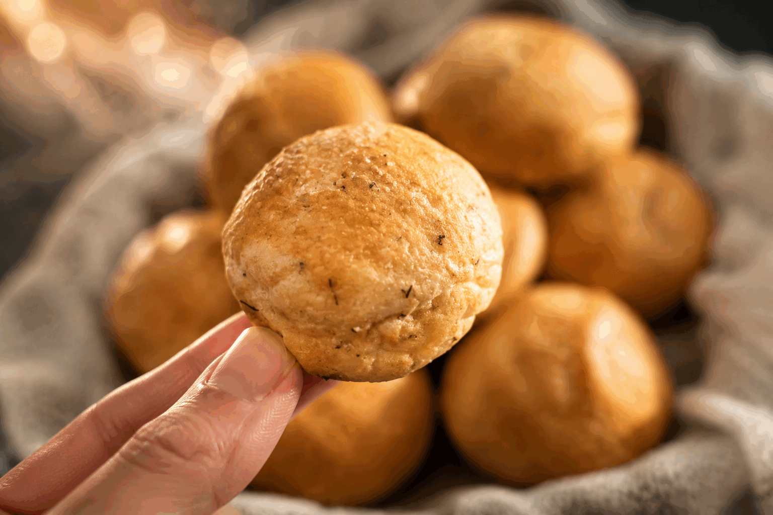 Mini pains express sans farine, prêts en 5 minutes, délicieux et surprenants 🔥 Description Ces mini pains rapides sont une alternative originale pour les amateurs de boulangerie sans farine traditionnelle. Moelleux et légèrement croustillants, ils sont parfaits pour un en-cas improvisé ou un apéritif surprenant. Leur préparation ultra-rapide les rend incontournables quand on manque de temps. Informations Temps de préparation : 3 minutes Temps de cuisson : 5 minutes Nombre de portions : 6 pièces Difficulté : Facile Ingrédients Pour les mini pains 4 œufs 100 g de fromage frais (type fromage à tartiner nature) 100 g de poudre d’amandes 1 cuillère à café de levure chimique 1/2 cuillère à café de sel 1 pincée de poivre 1 cuillère à soupe d’huile d’olive Préparation Préchauffe le four à 200°C (chaleur tournante de préférence) et prépare une plaque recouverte de papier cuisson. Dans un saladier, bats les œufs avec le fromage frais jusqu’à obtention d’un mélange homogène. Ajoute la poudre d’amandes, la levure chimique, le sel et le poivre. Mélange bien jusqu’à obtenir une pâte lisse et un peu épaisse. Verse l’huile d’olive et remue de nouveau pour l’incorporer. Forme 6 petits tas de pâte sur la plaque, en les espaçant légèrement. Tu peux les faire de la taille d’une petite bouchée à tartiner. Enfourne pour environ 5 minutes, jusqu’à ce que les mini pains soient gonflés, dorés sur le dessus et fermes au toucher. Sors-les du four et laisse-les tiédir quelques minutes avant de les déguster. Astuces Pour un goût différent, ajoute des herbes fraîches hachées comme du thym ou du romarin à la pâte. Si tu souhaites une version plus protéinée, remplace la poudre d’amandes par de la poudre de noix de cajou ou de la farine de noix de coco. Ne les laisse pas trop cuire au-delà de 5 minutes pour garder un moelleux optimal. Conserve les mini pains dans une boîte hermétique à température ambiante pendant 1 à 2 jours maximum. Service Sers ces mini pains tièdes en apéritif, accompagnés d’une tartinade de légumes ou de fromages, ou bien à côté d’une salade fraîche pour un déjeuner léger et gourmand. Leur goût doux et leur texture surprenante plairont à tous les curieux de nouveautés culinaires.