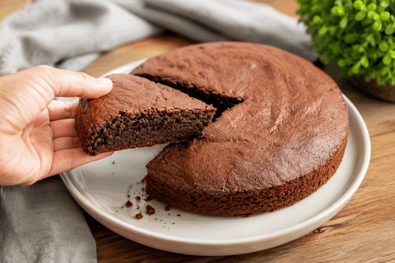 Moelleux au chocolat sans farine ni beurre, juste 4 ingrédients en 5 minutes 😍 Description Ce moelleux au chocolat est une gourmandise rapide et légère, idéale pour les amateurs de chocolat qui souhaitent éviter farine et beurre. Avec seulement quatre ingrédients simples, il se prépare en un temps record et offre une texture fondante et aérienne. Parfait pour une pause sucrée improvisée ou un dessert express qui ravira petits et grands. Informations Temps de préparation : 5 minutes Temps de cuisson : 10 minutes Nombre de portions : 4 parts Difficulté : Facile Ingrédients Pour le moelleux 3 œufs 150 g de chocolat noir à pâtisser 80 g de sucre en poudre 1 pincée de sel Préparation Préchauffe le four à 180°C (thermostat 6). Fais fondre le chocolat au bain-marie ou au micro-ondes par tranches de 30 secondes, en remuant entre chaque passage pour éviter qu'il ne brûle. Dans un saladier, sépare les blancs des jaunes d’œufs. Monte les blancs en neige ferme avec une pincée de sel. Dans un autre bol, fouette les jaunes d’œufs avec le sucre jusqu’à ce que le mélange blanchisse et devienne mousseux. Incorpore délicatement le chocolat fondu aux jaunes sucrés, puis ajoute les blancs en neige en soulevant la préparation avec une spatule pour ne pas les casser. Verse la pâte dans un moule à cake ou des moules individuels, beurrés ou chemisés de papier cuisson si nécessaire. Enfourne pour environ 10 minutes : le cœur doit rester fondant, surveille la cuisson pour obtenir un moelleux parfait. Laisse tiédir quelques minutes avant de démouler et de servir. Astuces Utilise un chocolat de qualité pour un goût intense et un moelleux réussi. Pour ajouter du peps, incorpore un zeste d’orange ou une cuillère à café d’extrait de vanille dans les jaunes sucrés. Ne monte pas trop les blancs pour faciliter leur incorporation et garder une texture aérée. Consomme rapidement le moelleux pour bénéficier de toute sa tendreté, il se conserve 1 jour au réfrigérateur. Service Sers ce moelleux tiède ou froid, accompagné d’une boule de glace vanille, d’une salade de fruits rouges ou d’un coulis léger pour un contraste acidulé. Parfait en dessert express ou en goûter gourmand avec un café ou un thé.
