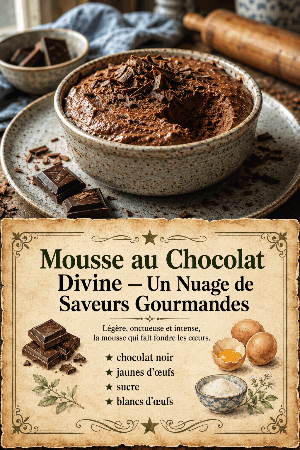 Mousse au Chocolat Divine — Un Nuage de Saveurs Gourmandes