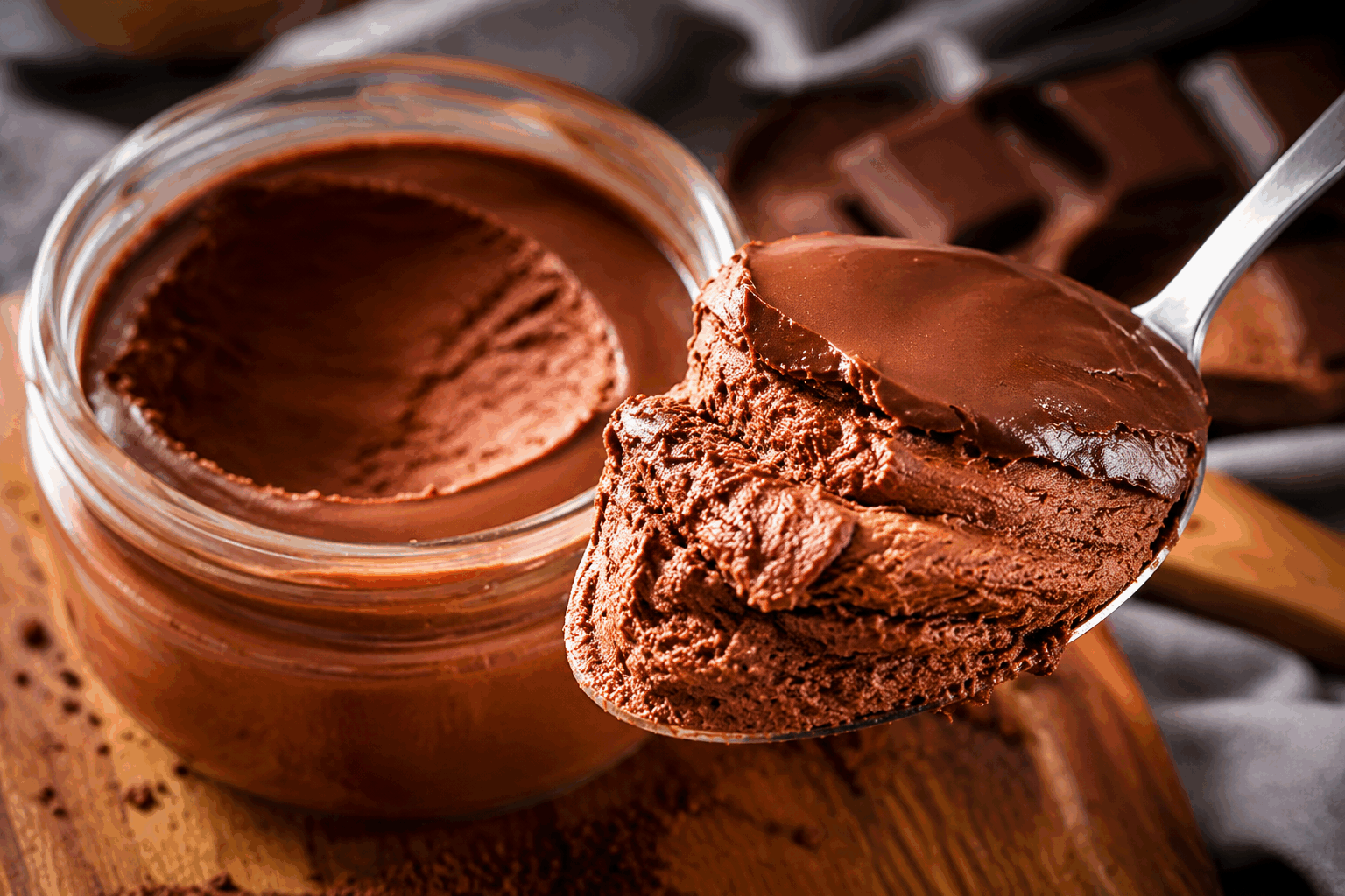 Mousse au chocolat express : une seule astuce pour surprendre vos invités en 5 minutes 🍫✨ Description Cette mousse au chocolat express est une recette ultra rapide et facile, idéale pour épater vos invités à la dernière minute. Sa texture légère et fondante révèle toute l’intensité du chocolat, grâce à une astuce simple qui garantit un résultat parfait en seulement 5 minutes. Parfaite pour une fin de repas improvisée ou un goûter gourmand. Informations Temps de préparation : 5 minutes Temps de cuisson : 0 minute Nombre de portions : 4 personnes Difficulté : Facile Ingrédients Pour la mousse au chocolat 150 g de chocolat noir à pâtisser (minimum 70% de cacao) 3 œufs frais 1 pincée de sel Préparation Casse le chocolat en morceaux et fais-le fondre doucement au bain-marie ou au micro-ondes par intervalles de 20 secondes, en remuant entre chaque, jusqu’à obtenir une texture lisse. Sépare les blancs des jaunes d'œufs. Ajoute une pincée de sel aux blancs et bats-les en neige ferme à l’aide d’un batteur électrique. Incorpore les jaunes d’œufs un à un dans le chocolat fondu tiède, puis mélange bien. Incorpore délicatement les blancs en neige au chocolat à l’aide d’une spatule, en soulevant la masse pour ne pas les casser. Répartis la mousse dans des verrines ou ramequins et place-les au réfrigérateur pendant au moins 1 heure pour une texture optimale, ou déguste immédiatement pour une version plus légère et mousseuse. Astuces Utilise des œufs très frais et à température ambiante pour une meilleure tenue des blancs en neige. Si tu manques de temps, déguste la mousse immédiatement : elle sera légère et aérienne, mais un passage au frais améliore la texture et le goût. Pour varier les plaisirs, ajoute une cuillère à soupe de café fort ou une pincée de piment d’Espelette dans le chocolat fondu. Pour une version encore plus rapide, utilise un bol bien propre et sec pour monter les blancs, cela évite qu’ils ne retombent. Service Servez cette mousse au chocolat express dans de petites verrines accompagnées d’un coulis de fruits rouges ou de quelques éclats de noisettes torréfiées. Parfaite en dessert improvisé ou lors d’un after-dinner convivial, elle séduira petits et grands par sa simplicité et son goût intense.