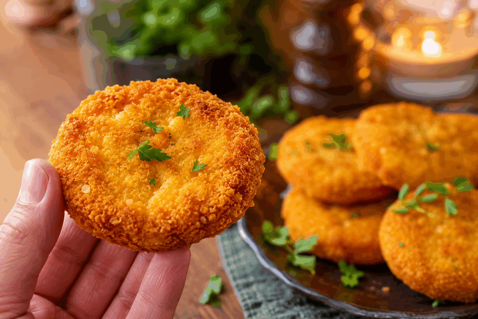 Nuggets italiens sans farine ni œufs, juste 3 ingrédients et c’est prêt en un rien de temps 🔥 Description Ces nuggets italiens légers et savoureux sont parfaits pour une collation rapide ou un apéritif convivial. Sans farine ni œufs, ils utilisent uniquement trois ingrédients simples pour une recette saine et rapide. Leur croustillant extérieur et leur cœur tendre séduiront petits et grands. Informations Temps de préparation : 10 minutes Temps de cuisson : 15 minutes Nombre de portions : 4 personnes (environ 16 pièces) Difficulté : Facile Ingrédients Pour les nuggets 400 g de blanc de poulet 100 g de chapelure panko (ou chapelure classique) 50 g de parmesan râpé 1 cuillère à soupe d’huile d’olive Sel et poivre du moulin Herbes italiennes séchées (origan, basilic) – facultatif, 1 cuillère à café Préparation Préchauffe le four à 200°C (chaleur tournante de préférence). Découpe le blanc de poulet en morceaux d’environ 3 cm de côté. Dans un saladier, mélange la chapelure panko avec le parmesan râpé, les herbes italiennes, une pincée de sel et de poivre. Badigeonne légèrement les morceaux de poulet avec l’huile d’olive afin que la chapelure adhère bien. Tu peux utiliser un pinceau ou tes mains. Enrobe chaque morceau de poulet dans le mélange chapelure/parmesan en pressant bien pour faire adhérer. Dispose les nuggets sur une plaque recouverte de papier cuisson en les espaçant un peu. Enfourne pour 12 à 15 minutes, jusqu’à ce qu’ils soient dorés et croustillants, en les retournant à mi-cuisson. Vérifie la cuisson en coupant un nugget : la viande doit être bien cuite et juteuse à l’intérieur. Astuces Pour une version encore plus croustillante, tu peux les passer rapidement sous le grill en fin de cuisson. Si tu n’as pas de chapelure panko, la chapelure classique fonctionne très bien. Pour plus de saveurs, ajoute un peu d’ail en poudre ou de paprika dans la chapelure. Ces nuggets se conservent 24h au réfrigérateur dans une boîte hermétique et se réchauffent très bien au four. Service Servez ces nuggets italiens accompagnés d’une salade verte fraîche ou de légumes grillés. Ils sont parfaits comme apéritif, plat léger ou goûter salé. Propose également une sauce tomate maison ou un dip au yaourt et basilic pour rester dans les saveurs italiennes.
