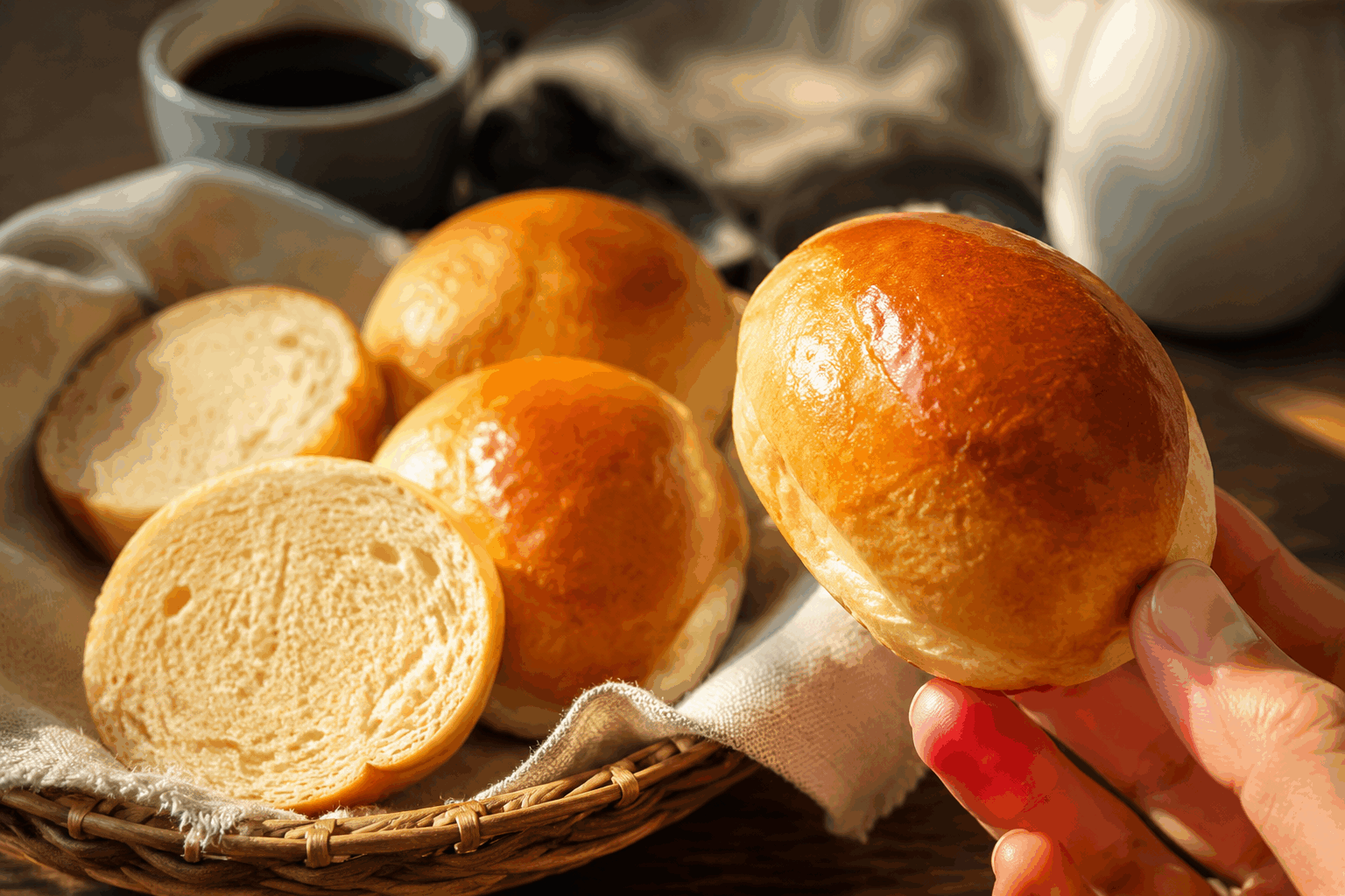 Pain au lait express sans levure, prêt en 5 minutes pour un réveil réussi ! 🔥🥖