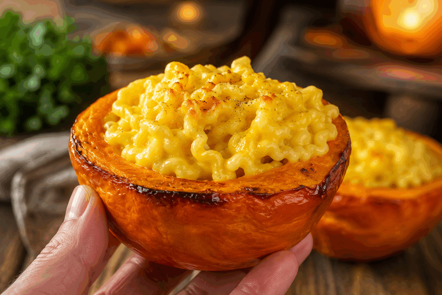 Pâtes à la courge rôtie : 5 ingrédients simples pour un repas qui fond en bouche 🔥😍 Description Cette recette de pâtes à la courge rôtie mêle douceur et onctuosité pour un plat automnal réconfortant. La courge, simplement rôtie au four, apporte une texture fondante et un goût légèrement sucré qui s’harmonise parfaitement avec des pâtes al dente. Idéal pour un dîner chaleureux et rapide. Informations Temps de préparation : 10 minutes Temps de cuisson : 30 minutes Nombre de portions : 4 personnes Difficulté : Facile Ingrédients Pour les pâtes et la courge 400 g de pâtes (penne, rigatoni ou fusilli) 600 g de courge butternut (pelée et coupée en cubes) 3 cuillères à soupe d’huile d’olive 2 gousses d’ail 40 g de parmesan râpé Préparation Préchauffe le four à 200°C. Dispose les cubes de courge sur une plaque recouverte de papier cuisson, arrose avec 2 cuillères à soupe d’huile d’olive, puis sale et poivre. Rôtis pendant 25-30 minutes en remuant à mi-cuisson jusqu’à ce que la courge soit tendre et légèrement caramélisée. Fais cuire les pâtes dans une grande casserole d’eau bouillante salée selon le temps indiqué sur le paquet pour qu’elles soient al dente. Égoutte-les en réservant un peu d’eau de cuisson. Pendant ce temps, émince finement les gousses d’ail et fais-les revenir doucement dans une poêle avec 1 cuillère à soupe d’huile d’olive sans les brûler pour qu’elles soient parfumées. Ajoute la courge rôtie dans la poêle, puis incorpore les pâtes cuites. Mélange bien en ajoutant un peu d’eau de cuisson réservée pour lier l’ensemble et rendre la préparation crémeuse. Retire du feu, saupoudre de parmesan râpé et mélange délicatement. Ajuste l’assaisonnement en sel et poivre selon ton goût. Astuces Choisis une courge bien ferme et non abîmée pour une meilleure saveur et texture après cuisson. Si tu n’as pas de parmesan, un pecorino ou un fromage à pâte dure râpé conviennent aussi très bien. Pour plus de gourmandise, ajoute quelques feuilles de sauge fraîches ou des noisettes torréfiées en fin de cuisson. Si la sauce est trop épaisse, n’hésite pas à délayer avec un peu plus d’eau de cuisson des pâtes. Service Servez ces pâtes à la courge rôtie bien chaudes, accompagnées d’une salade verte légèrement vinaigrée ou d’un verre de vin blanc sec. Ce plat convient parfaitement pour un dîner convivial et réconfortant, idéal en saison automnale.