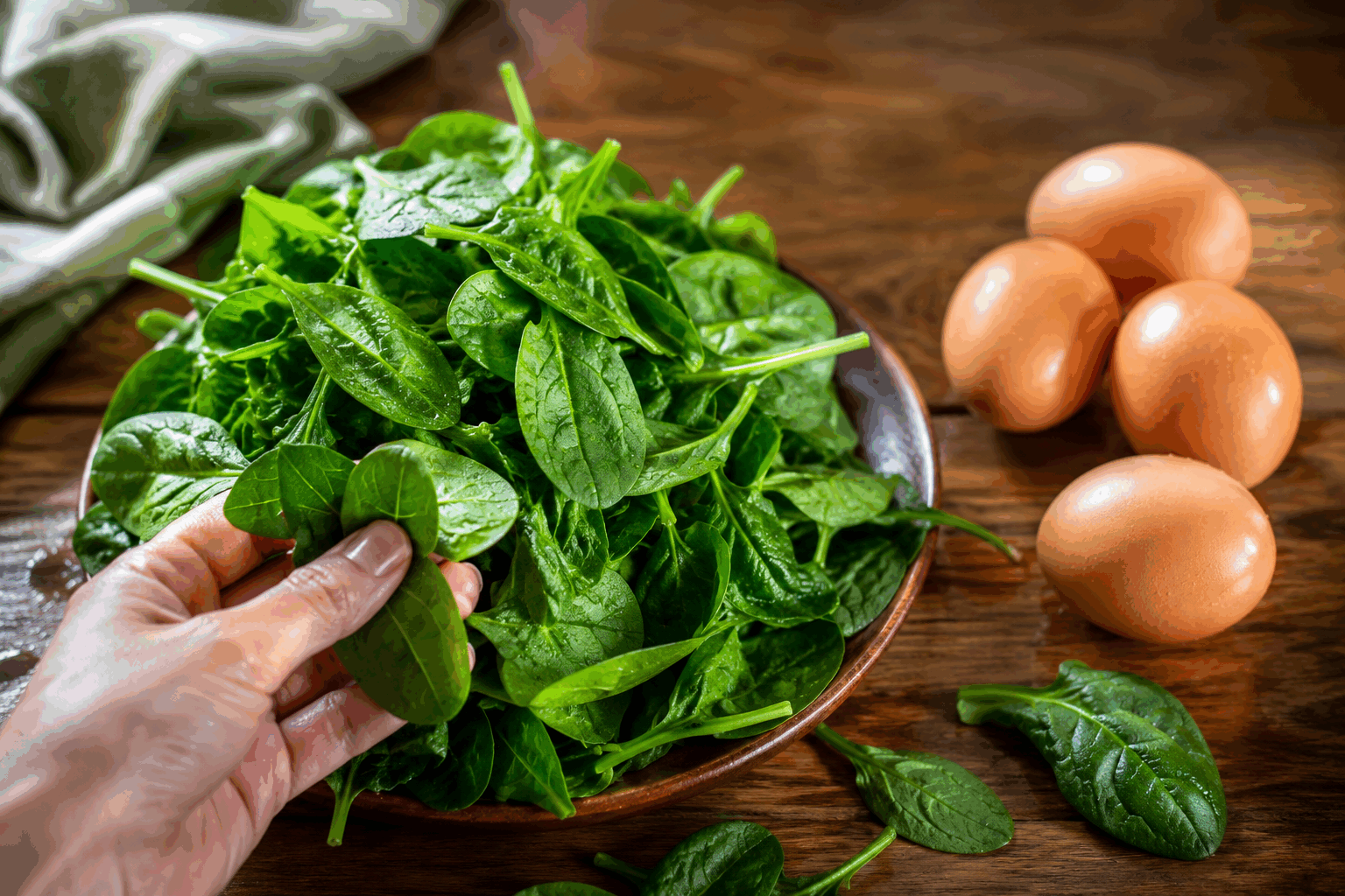 Petit-déjeuner express aux œufs et épinards : 5 minutes pour bien démarrer la journée 🔥 Description Ce petit-déjeuner rapide et savoureux allie la légèreté des épinards frais à la douceur des œufs brouillés. Parfait pour démarrer la journée avec énergie, il se prépare en seulement 5 minutes, proposant une texture moelleuse et un goût frais, idéal pour les matins pressés. Informations Temps de préparation : 2 minutes Temps de cuisson : 3 minutes Nombre de portions : 2 personnes Difficulté : Facile Ingrédients Pour la préparation aux œufs et épinards 4 œufs 100 g d'épinards frais 1 cuillère à soupe d'huile d'olive 2 cuillères à soupe de lait Sel fin, au goût Poivre noir fraîchement moulu, au goût Préparation Rince les épinards à l'eau froide, puis égoutte-les soigneusement. Fais chauffer l'huile d'olive dans une poêle à feu moyen. Ajoute les épinards et fais-les revenir 1 minute jusqu'à ce qu'ils tombent légèrement. Dans un bol, bats les œufs avec le lait, le sel et le poivre. Verse le mélange d'œufs sur les épinards dans la poêle. Remue doucement avec une spatule en silicone pour obtenir des œufs brouillés moelleux, pendant environ 2 minutes. Retire la poêle du feu dès que les œufs ont pris, mais restent encore légèrement coulants pour plus d’onctuosité. Astuces Pour un goût encore plus doux, ajoute une petite pincée de noix de muscade râpée aux œufs battus. Si tu préfères, remplace les épinards frais par des épinards surgelés bien égouttés, en ajustant le temps de cuisson. Utilise une poêle antiadhésive pour éviter que les œufs n’attachent et facilite le nettoyage. Serre immédiatement pour profiter d'une texture moelleuse et chaude. Service Présente ce petit-déjeuner dans des assiettes chaudes pour qu’il reste à bonne température. Accompagne avec une tranche de pain complet grillé et un jus d'orange frais pour un repas équilibré et revigorant, parfait avant une journée active.