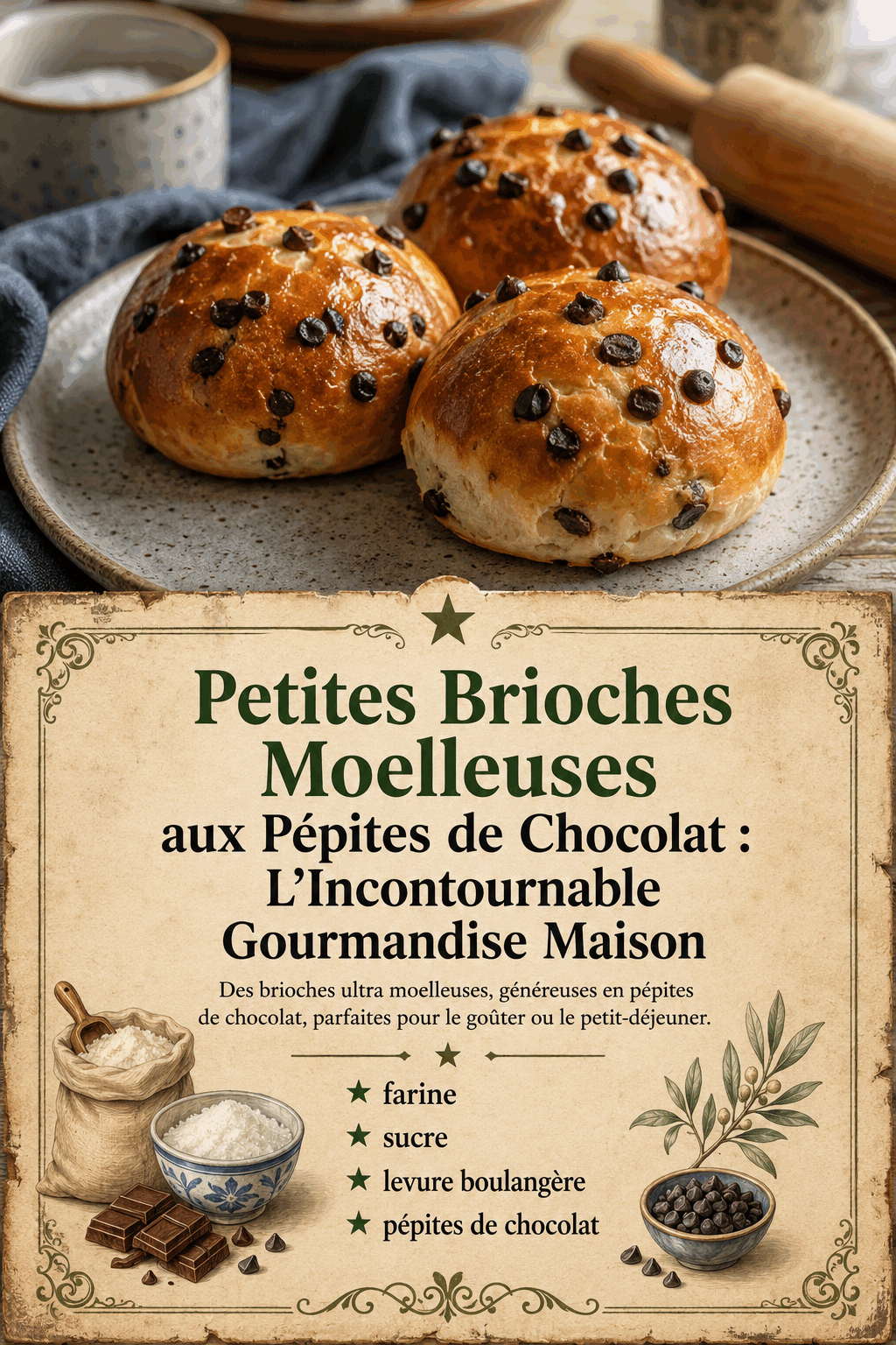 Petites Brioches Moelleuses aux Pépites de Chocolat : L&rsquo;Incontournable Gourmandise Maison