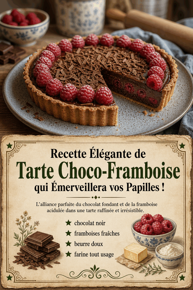 Recette Élégante de Tarte Choco-Framboise qui Émerveillera vos Papilles !