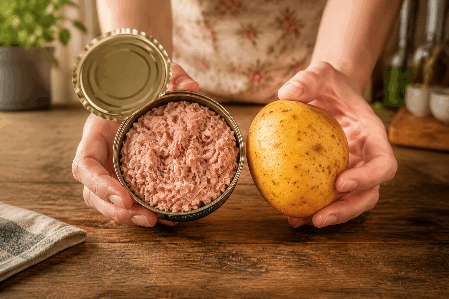 Repas express à 1€ avec pommes de terre et thon, prêt en 10 minutes top chrono 🔥 Description Ce repas très économique combine la douceur des pommes de terre avec la richesse du thon, pour un plat simple, rapide et savoureux. Parfait pour un déjeuner ou dîner express, il allie des ingrédients accessibles et un goût réconfortant. Idéal pour les étudiants, ou toute personne souhaitant cuisiner vite et à petit budget. Informations Temps de préparation : 5 minutes Temps de cuisson : 5 minutes Nombre de portions : 2 personnes Difficulté : Facile Ingrédients Ingrédients principaux 400 g de pommes de terre nouvelles (ou pommes de terre à chair ferme) 1 boîte de thon au naturel (environ 140 g égoutté) 1 cuillère à soupe d'huile d'olive 1 gousse d'ail 1 cuillère à soupe de jus de citron Quelques brins de persil frais (ou herbes de Provence) Sel et poivre du moulin Optionnel 1 cuillère à soupe de mayonnaise ou yaourt nature (pour lier la préparation au thon) 1 oignon nouveau ou échalote finement émincé(e) Préparation Lave soigneusement les pommes de terre puis coupe-les en petits cubes pour accélérer la cuisson. Fais chauffer une poêle avec l'huile d'olive sur feu moyen. Ajoute les pommes de terre coupées, une pincée de sel, et fais-les revenir 5 minutes en remuant fréquemment jusqu’à ce qu’elles soient dorées et tendres. Couvre la poêle si besoin pour plus de rapidité. Entre-temps, égoutte le thon et écrase-le dans un bol. Ajoute la gousse d’ail écrasée, le jus de citron, sel, poivre, et les herbes finement ciselées. Mélange bien. Si tu souhaites, ajoute un peu de mayonnaise ou de yaourt pour plus d’onctuosité. Lorsque les pommes de terre sont cuites, verse le thon assaisonné dans la poêle et mélange délicatement pour bien lier l’ensemble sans trop casser les pommes de terre. Rectifie l’assaisonnement et laisse chauffer encore 1 minute tout en remuant doucement. Serre immédiatement, décoré de persil frais ou d’un peu d’oignon nouveau émincé pour la fraîcheur. Astuces Privilégie des pommes de terre nouvelles ou à chair ferme pour qu’elles tiennent bien à la cuisson rapide. Pour gagner encore plus de temps, utilise des pommes de terre déjà précuites à la vapeur ou à l’eau. Le citron relève le goût du thon tout en apportant une touche de fraîcheur très agréable. Si tu aimes les plats relevés, ajoute une pointe de piment d’Espelette ou un peu de moutarde dans le mélange au thon. Service Ce plat se déguste chaud, accompagné d’une salade verte croquante ou de crudités pour un repas complet. Parfait aussi pour un déjeuner rapide au travail ou un dîner improvisé, il se partage facilement et plaît à tous les âges.