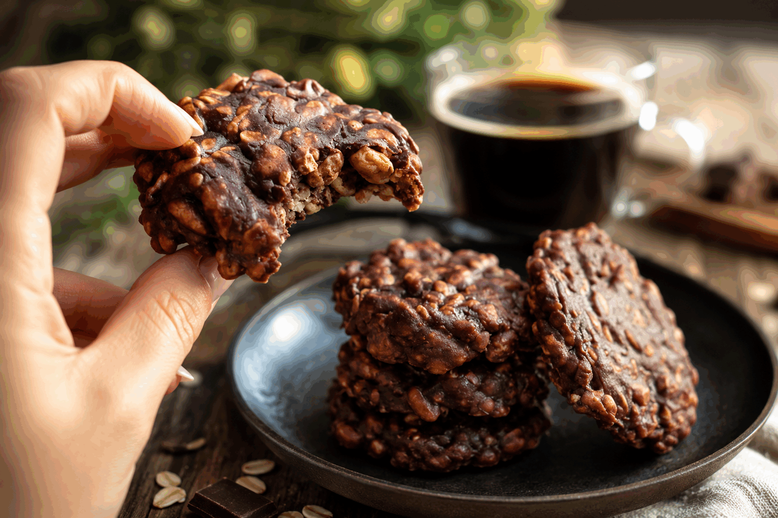 Cookies croustillants et moelleux prêts en 5 minutes avec seulement 3 ingrédients Description Ces cookies simples et rapides allient croustillant et moelleux pour un résultat gourmand et équilibré. Parfaits pour une envie soudaine de douceur, ils conviennent aussi bien à un goûter improvisé qu’à un dessert express. Informations Temps de préparation : 5 minutes Temps de cuisson : 10 minutes Nombre de portions : 12 pièces Difficulté : Facile Ingrédients Pour la pâte à cookies 150 g de farine de blé 100 g de sucre roux 100 g de beurre doux Préparation Préchauffe le four à 180°C (chaleur statique). Fais fondre le beurre au micro-ondes ou dans une petite casserole à feu doux. Dans un saladier, mélange la farine et le sucre roux. Ajoute le beurre fondu et mélange rapidement jusqu’à obtenir une pâte homogène et légèrement collante. Forme des petites boules de pâte d'environ 25 g chacune et dispose-les sur une plaque recouverte de papier cuisson en les espaçant. Aplatis légèrement chaque boule avec la paume de la main pour former des biscuits. Enfourne pendant 10 minutes : les bords doivent être dorés et le centre encore moelleux. Laisse refroidir quelques minutes sur la plaque avant de transférer sur une grille pour un refroidissement complet. Astuces Utilise du beurre demi-sel pour varier les saveurs en apportant une pointe de sel. Si la pâte est trop friable, ajoute une cuillère à soupe d’eau ou de lait pour lier les ingrédients. Ne surcuits pas les cookies pour conserver leur moelleux à l’intérieur. Pour plus de gourmandise, tu peux incorporer des pépites de chocolat ou des noix (facultatif). Service Sers ces cookies tièdes ou froids, accompagnés d’un verre de lait, d’un café ou d’un thé. Ils sont parfaits pour un goûter rapide, une pause sucrée ou à emporter lors d’une sortie.