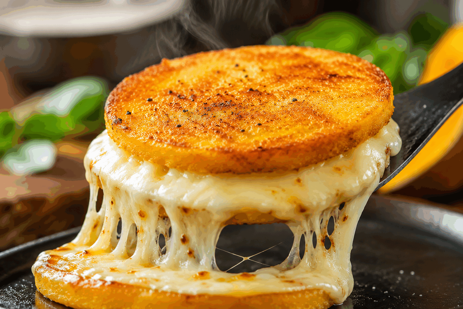 Seulement 3 ingrédients pour un croque butternut fondant et prêt en 5 minutes ! 🔥 Description Ce croque butternut est une recette express et gourmande, idéale pour un déjeuner ou un encas rapide. Sa texture fondante et légèrement sucrée grâce à la courge butternut se marie parfaitement avec le croustillant du pain grillé. Facile et rapide à préparer, ce plat simple ravira les amateurs de saveurs douces et réconfortantes. Informations Temps de préparation : 3 minutes Temps de cuisson : 2 minutes Nombre de portions : 2 croques Difficulté : Facile Ingrédients Pour le croque butternut 4 tranches de pain de mie complet 100 g de purée de butternut cuite 80 g de fromage fondant (emmental râpé ou mozzarella) Sel et poivre du moulin Beurre doux (pour tartiner le pain) Préparation Fais cuire la butternut à la vapeur ou au micro-ondes jusqu'à ce qu'elle soit tendre, puis écrase-la en purée. Assaisonne avec un peu de sel et de poivre. Tartine légèrement une face des tranches de pain avec du beurre. Sur la face non beurrée, étale généreusement la purée de butternut. Répartis le fromage fondant sur la purée. Referme les croques en appuyant bien. Fais chauffer une poêle antiadhésive à feu moyen et dépose les croques, côté beurre vers la poêle. Fais cuire 2 à 3 minutes par côté jusqu’à ce que le pain soit doré et le fromage fondu. Sers immédiatement pour profiter de la texture fondante. Astuces Pour aller plus vite, utilise de la purée de butternut déjà prête. Si tu n’as pas de fromage fondant, remplace par du fromage frais type chavroux pour un effet crémeux. Ne presse pas trop le croque avant cuisson pour garder la texture fondante. Accompagne-le d’une salade verte pour un repas équilibré et frais. Service Présente ce croque butternut bien chaud, accompagné d’une salade croquante ou de quelques feuilles de roquette pour une touche de fraîcheur. Parfait pour un déjeuner rapide à la maison ou un encas gourmand à tout moment de la journée.