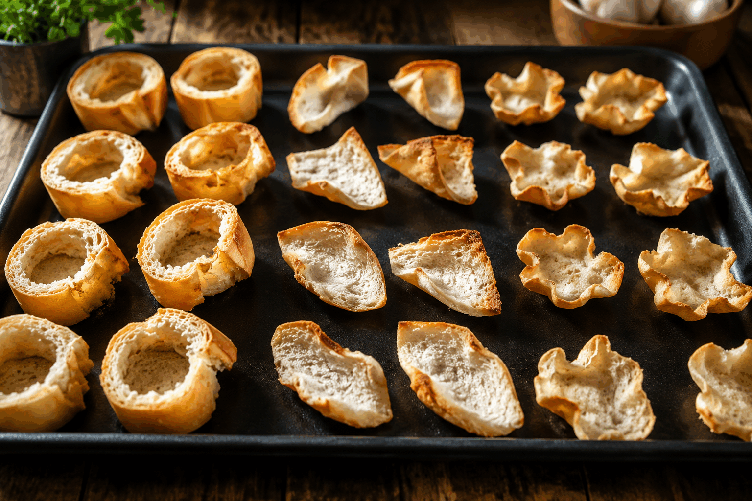 Tartelettes surprenantes sans pâte, prêtes en 5 minutes avec du pain juste 1 ingrédient 🔥 Description Ces tartelettes originales et rapides à réaliser utilisent du pain comme base, sans nécessiter de pâte à tarte. Faciles et surprenantes, elles sont parfaites pour une collation gourmande ou un apéritif improvisé. Leur goût est savoureux et peut être personnalisé selon la garniture choisie. Informations Temps de préparation : 5 minutes Temps de cuisson : 10 minutes Nombre de portions : 4 tartelettes Difficulté : Facile Ingrédients Pour la base 4 tranches de pain de mie (ou pain de campagne tranché fin) Pour la garniture 100 g de fromage frais (type fromage à tartiner, ricotta ou chèvre frais) 8 tomates cerises 1 cuillère à soupe d'huile d'olive Quelques feuilles de basilic frais Sel et poivre Préparation Préchauffe le four à 180°C (chaleur tournante de préférence). Découpe chaque tranche de pain en cercles adaptés à des moules à muffins ou petits cercles à tartelette. Aplatis légèrement chaque cercle avec un rouleau à pâtisserie. Dispose chaque cercle de pain dans un moule à muffins ou tartelette en appuyant bien sur les bords pour former une « coque ». Répartis le fromage frais dans chaque fond de tartelette. Coupe les tomates cerises en deux et dispose-les sur le fromage. Arrose d’un filet d’huile d’olive, sale et poivre légèrement. Enfourne pour 8 à 10 minutes, jusqu’à ce que le pain soit doré et croustillant. Sors les tartelettes du four, ajoute quelques feuilles de basilic frais avant de servir. Astuces Utilise du pain un peu rassis pour qu’il soit plus croustillant après cuisson. Varie les garnitures selon ton goût : olives noires, jambon cru, ou pesto fonctionnent très bien. Pour une version vegan, remplace le fromage par une crème de noix de cajou maison. Si tu n’as pas de moules à muffins, utilise un petit bol retourné pour bien former les coques. Service Servez ces tartelettes tièdes en apéritif ou en entrée accompagnées d’une salade verte fraîche. Elles sont idéales pour un repas léger ou une pause gourmande rapide. Leur présentation individuelle est pratique pour un buffet ou un pique-nique.