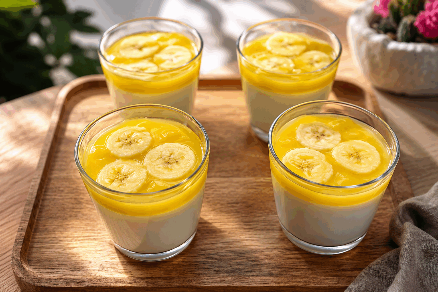 Un dessert sans four avec juste du lait et des oranges, prêt en 5 minutes 😍 Description Ce dessert frais et léger, à base de lait et d’oranges, est parfait pour une pause gourmande instantanée. Sa texture douce et crémeuse mêlée à la fraîcheur acidulée des oranges en fait un vrai régal fruité, prêt en un éclair. Idéal pour surprendre en toute simplicité sans allumer le four. Informations Temps de préparation : 5 minutes Temps de cuisson : 0 minute Nombre de portions : 4 personnes Difficulté : Facile Ingrédients Pour la crème parfumée 400 ml de lait entier 3 cuillères à soupe de sucre en poudre 1 cuillère à soupe de fécule de maïs (Maïzena) 1 cuillère à café d’extrait de vanille (optionnel) Pour les oranges 3 oranges 1 cuillère à soupe de miel ou sirop d’agave (selon maturité des fruits) Préparation Presse deux oranges pour en extraire le jus. Réserve le troisième orange pour la décoration. Dans une casserole, mélange le lait, le sucre, la fécule de maïs et l’extrait de vanille. Verse ensuite le jus d’orange fraîchement pressé. Fais chauffer à feu moyen sans cesser de remuer jusqu’à épaississement, environ 3 minutes. Retire du feu dès que la crème nappe la cuillère. Laisse tiédir quelques minutes pendant que tu prépares la garniture d’orange. Pèle à vif la troisième orange puis détaille-la en suprêmes (segments sans peau ni membrane), et arrose-les d’un peu de miel ou de sirop d’agave pour adoucir. Répartis la crème dans des verrines, pose les suprêmes d’oranges par-dessus et réserve au frais ou consomme immédiatement. Astuces Pour un dessert plus onctueux, utilise du lait entier ou ajoute un peu de crème liquide à la crème de lait. La fécule de maïs doit être bien incorporée au mélange froid avant cuisson pour éviter les grumeaux. Choisis des oranges juteuses et légèrement sucrées pour équilibrer l’acidité sans trop de sucre ajouté. Tu peux remplacer l’extrait de vanille par un zeste finement râpé d’orange pour renforcer la saveur fruitée. Service Sers ce dessert bien frais, dans de jolies verrines transparentes pour mettre en valeur la couleur vive des oranges. Il accompagne parfaitement un café ou un thé et ravira à la fois les petits et les grands lors d’un goûter rapide ou après un repas léger. Simple, rapide, vitaminé — un vrai coup de cœur express!