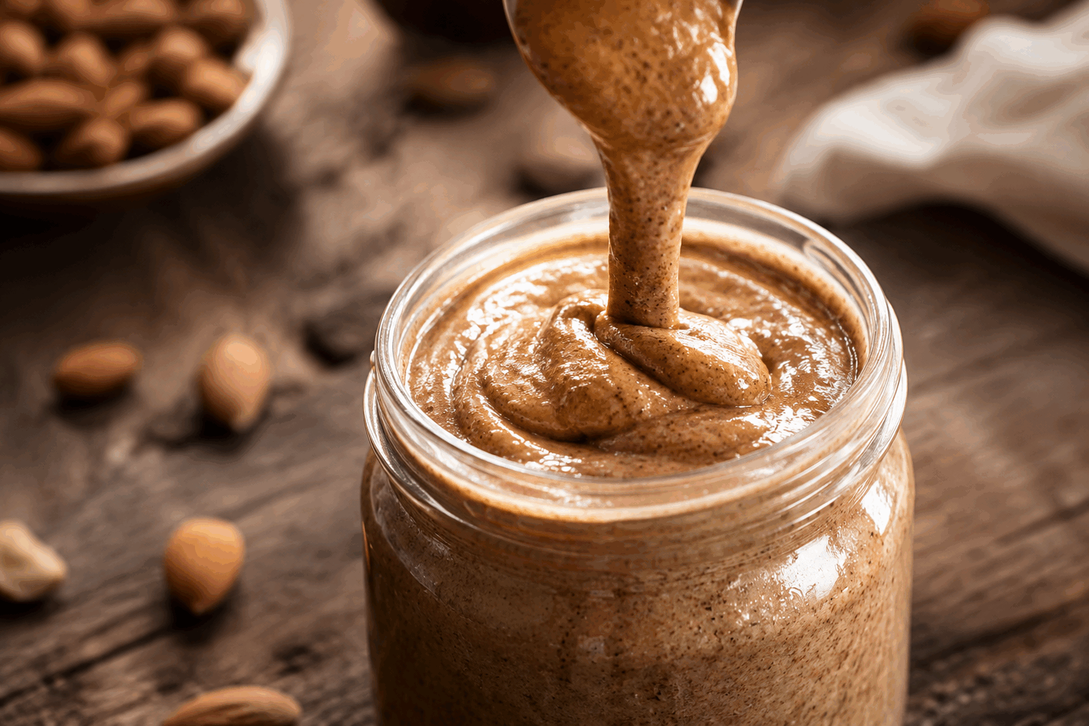 Un seul ingrédient pour un beurre d’amandes maison ultra simple et délicieux 😍 Description Ce beurre d’amandes maison est une purée fine et onctueuse réalisée à partir d’amandes torréfiées, sans aucun ajout superflu. Sa texture veloutée et son goût légèrement toasté en font une alternative saine et savoureuse aux beurres industriels. Idéal pour tartiner, cuisiner ou agrémenter vos desserts, il ravira les amateurs de gourmandise naturelle. Informations Temps de préparation : 15 minutes Temps de cuisson : 12 minutes Nombre de portions : 4 à 6 portions Difficulté : Facile Ingrédients Pour le beurre d’amandes 200 g d’amandes entières Préparation Préchauffe le four à 160°C (thermostat 5-6). Étale les amandes sur une plaque recouverte de papier cuisson. Enfourne-les pendant 10 à 12 minutes, jusqu’à ce qu’elles soient légèrement dorées et qu’elles dégagent une bonne odeur de torréfaction. Remue à mi-cuisson pour une coloration homogène. Laisse refroidir légèrement les amandes torréfiées, puis transfère-les dans un robot mixeur puissant. Mixe à puissance maximale en effectuant des pauses régulières pour éviter que l’appareil ne chauffe trop. Au début, les amandes vont devenir poudreuses, puis la graisse va se libérer pour obtenir une pâte qui devient de plus en plus lisse et crémeuse. Continue de mixer jusqu’à obtenir la consistance souhaitée : plus ou moins fluide selon votre préférence. Transfère le beurre d’amandes dans un pot hermétique et conserve-le au réfrigérateur. Astuces Utilise un robot mixeur puissant (type blender haute performance) pour obtenir une texture parfaitement lisse. Pense à remuer le beurre d’amandes avant chaque utilisation, car une légère séparation naturelle peut se produire. Pour une texture plus fluide, ajoute une cuillère à soupe d’huile neutre (tournesol ou amande) lors du mixage. Varie la torréfaction selon tes goûts : moins ou plus longue, pour un goût plus doux ou plus intense. Service Serre ce beurre d’amandes maison sur des tartines, avec des fruits frais, ou incorpore-le dans des smoothies et pâtisseries. Il constitue un encas sain et gourmand parfait pour le petit-déjeuner, le goûter ou une pause énergétique à tout moment de la journée.