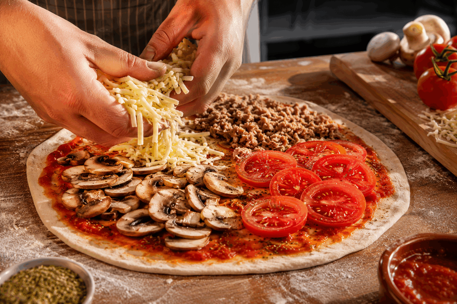 Une pizza maison en 10 minutes avec seulement 3 ingrédients, à tester absolument ! 🍕✨ Description Cette recette express de pizza maison est idéale pour les soirs pressés ou les envies soudaines de saveurs italiennes. Avec seulement trois ingrédients, elle offre une base croustillante, un goût savoureux et fondant grâce à sa garniture simple mais efficace. Parfaite pour un repas convivial ou un snack gourmand, cette pizza se prépare et se cuit en un temps record ! Informations Temps de préparation : 5 minutes Temps de cuisson : 5 minutes Nombre de portions : 2 personnes Difficulté : Facile Ingrédients Pour la pizza 4 grandes tortillas de blé (ou galettes de farine) 100 g de sauce tomate nature ou sauce pizza prête à l’usage 150 g de mozzarella râpée ou en tranches fines Préparation Préchauffe ton four à 220°C en mode grill ou chaleur tournante pour une cuisson rapide et croustillante. Dépose une tortilla sur une plaque de cuisson recouverte de papier sulfurisé ou d’une feuille silicone. Étale uniformément environ 25 g de sauce tomate sur la surface de la tortilla en laissant un petit bord libre tout autour. Répartis environ 40 g de mozzarella râpée ou tranches fines sur la sauce tomate. Enfourne la pizza pour 4 à 5 minutes, ou jusqu’à ce que les bords soient dorés et que le fromage soit bien fondu et légèrement gratiné. Sors la pizza du four, laisse-la tiédir une minute, puis répète l’opération pour la deuxième tortilla. Astuces Pour une base plus croustillante, n’hésite pas à précuire légèrement la tortilla seule 1 à 2 minutes avant d’ajouter la sauce et le fromage. Ajoute quelques feuilles de basilic frais après cuisson pour un parfum authentique sans alourdir la recette. Si tu n’as pas de tortillas, utilise des pains pita, qui donnent un résultat tout aussi savoureux et rapide. Pour varier les plaisirs, remplace la mozzarella par du fromage de chèvre frais ou un mélange de fromages râpés selon tes goûts. Service Servez ces pizzas maison immédiatement, accompagnées d’une salade verte croquante ou d’une salade de roquette vinaigrée pour équilibrer le repas. Idéal pour une soirée improvisée entre amis ou un déjeuner léger et gourmand.