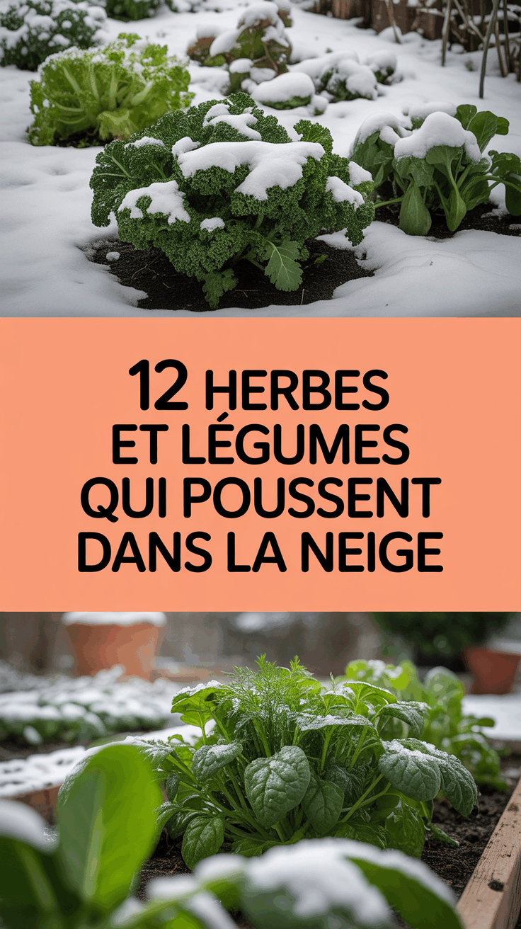 12 herbes et légumes qui poussent dans la neige