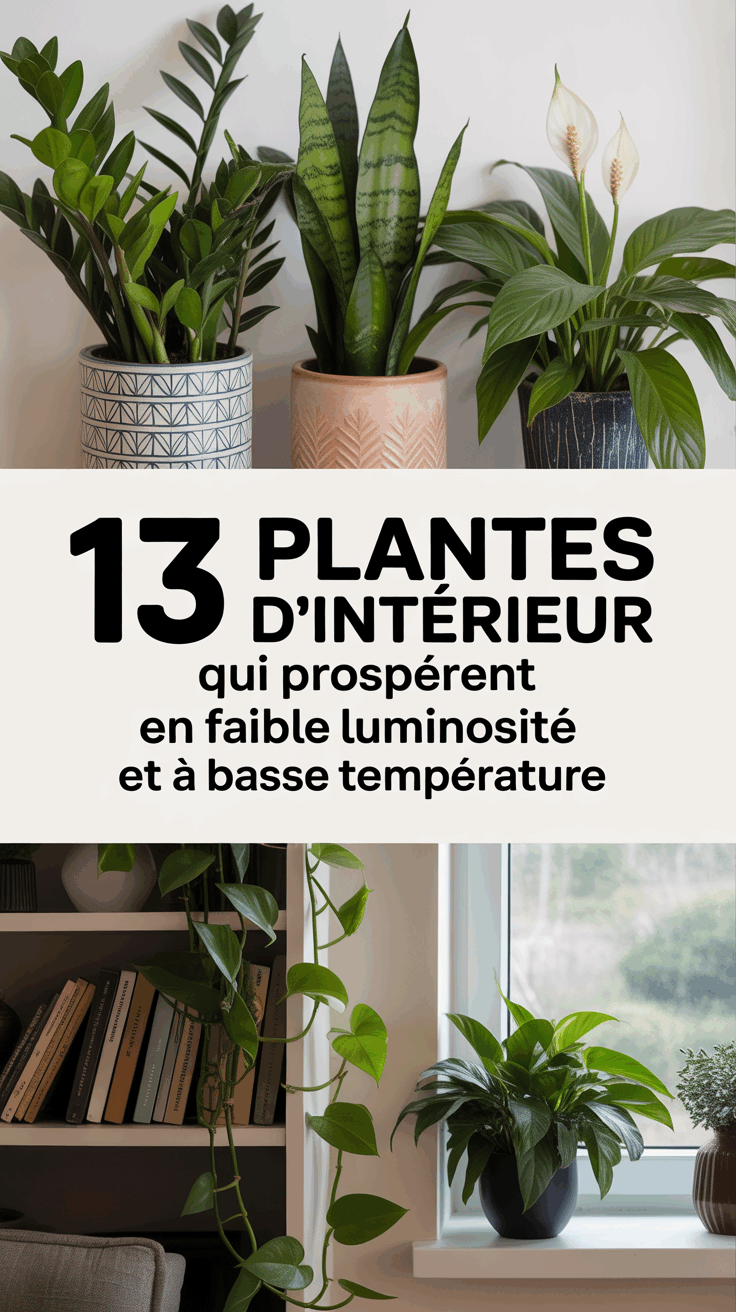 13 Plantes d&rsquo;intérieur qui prospèrent en faible luminosité et à basse température