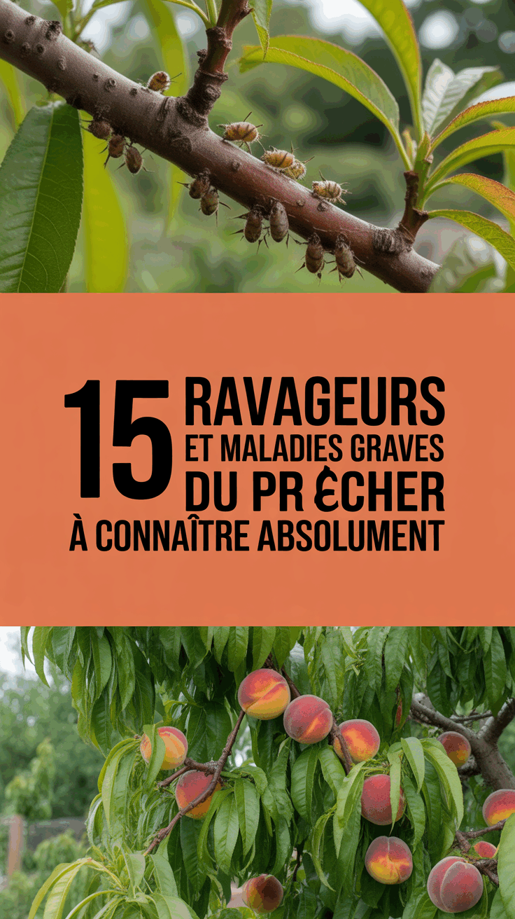 15 Ravageurs et maladies graves du pêcher à connaître absolument