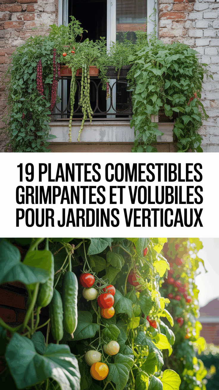 19 Plantes Comestibles Grimpantes et Volubiles pour Jardins Verticaux