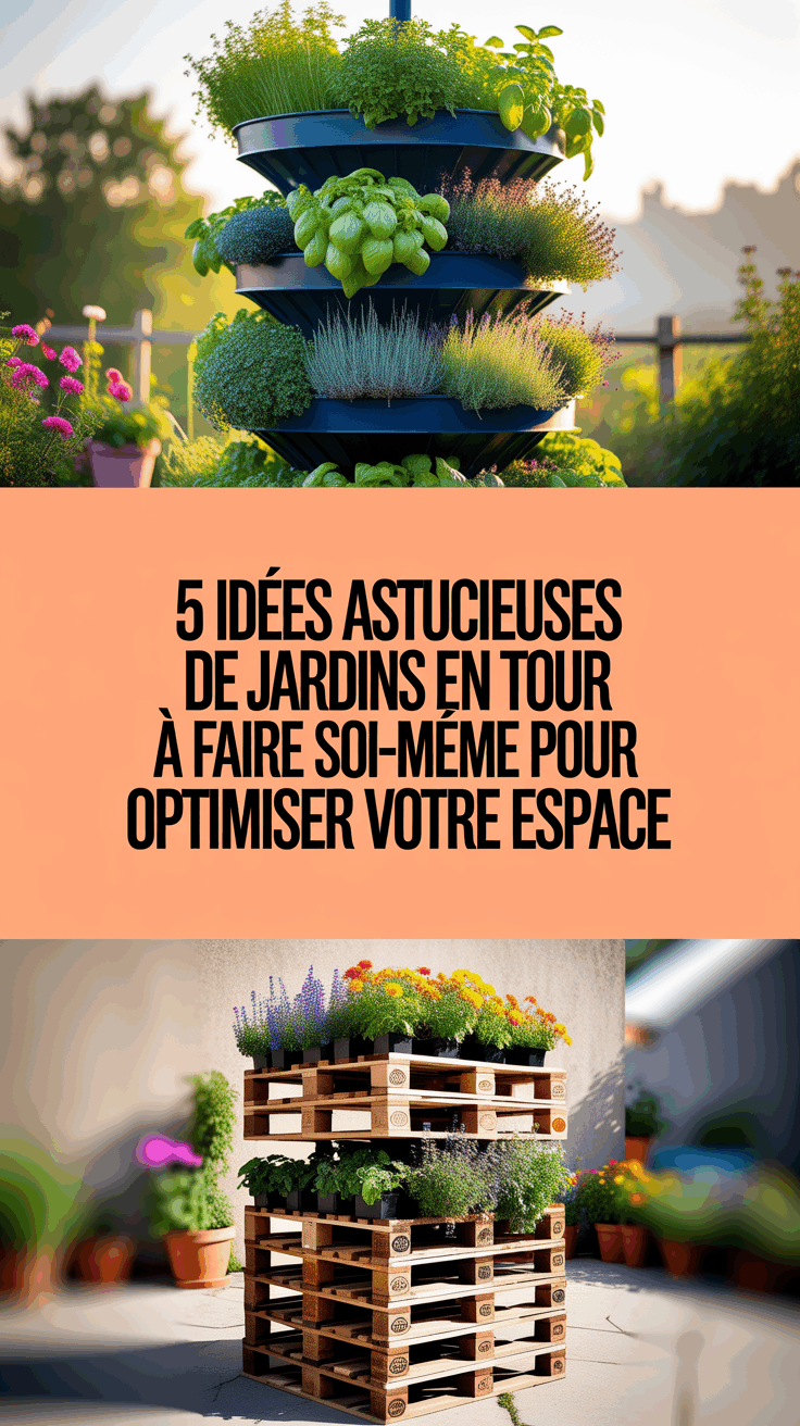 5 Idées Astucieuses de Jardins en Tour à Faire Soi-Même pour Optimiser Votre Espace