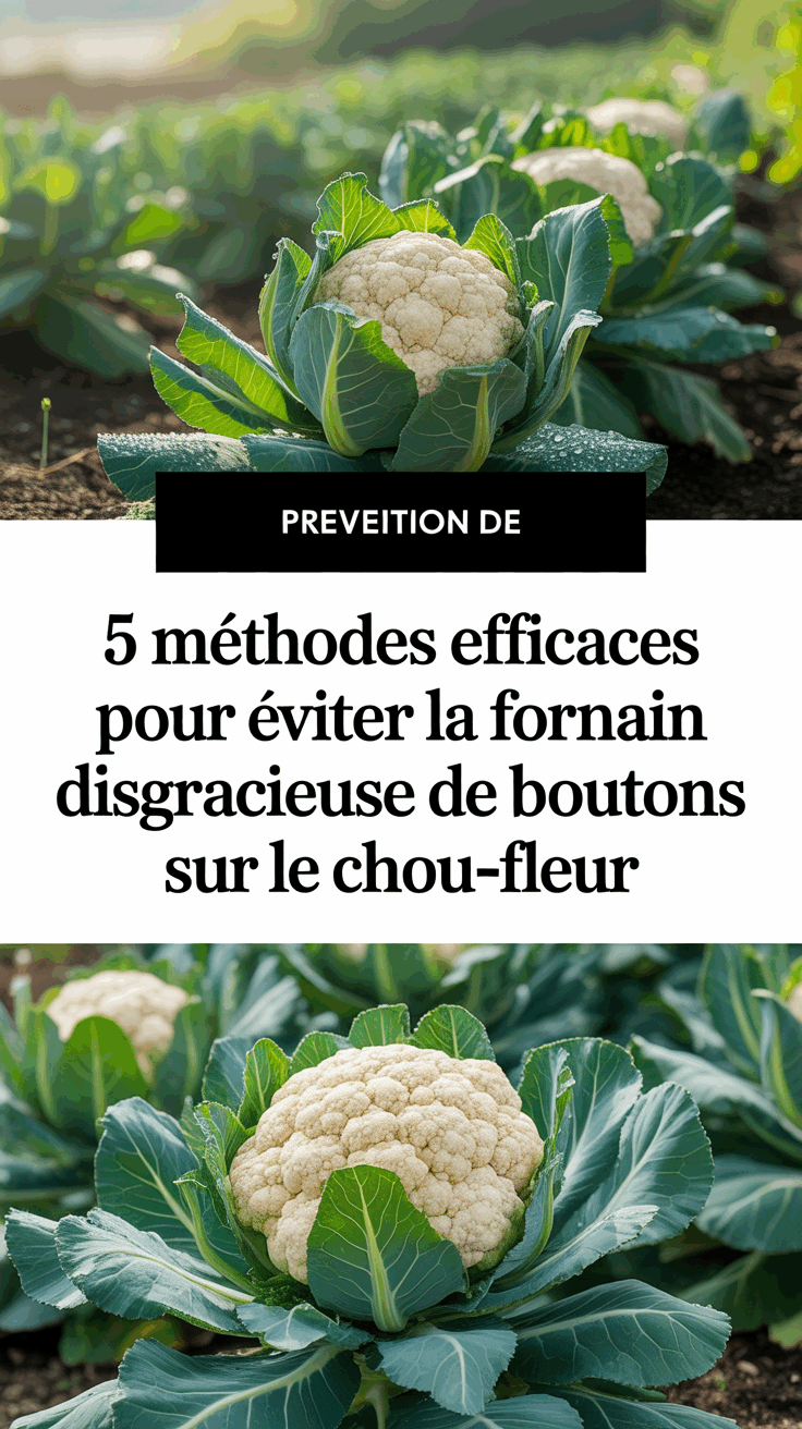 5 méthodes efficaces pour éviter la formation disgracieuse de boutons sur le chou-fleur