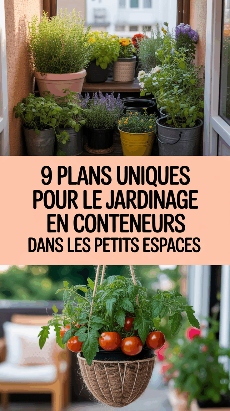 9 Plans Uniques pour le Jardinage en Conteneurs dans les Petits Espaces