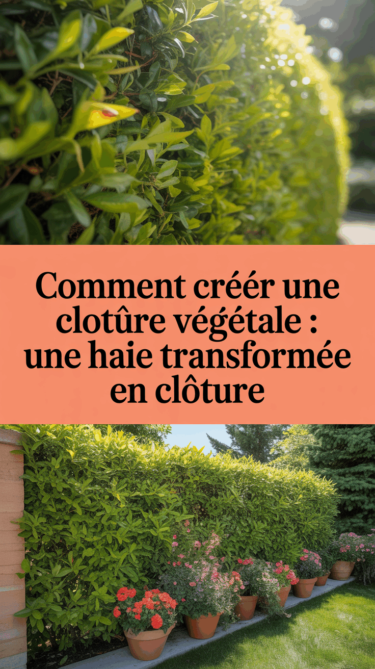Comment créer une clotûre végétale : une haie transformée en clôture