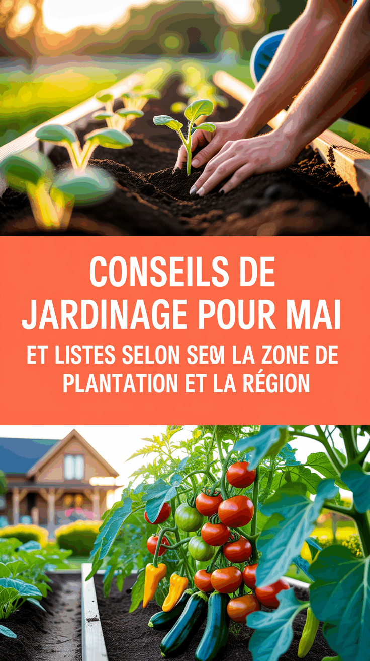 Conseils de jardinage pour mai et listes de tâches selon la zone de plantation et la région