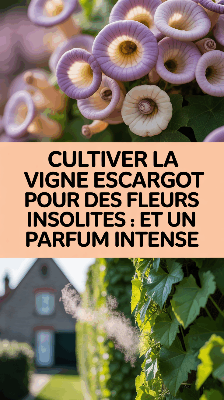 Cultiver la Vigne Escargot pour des Fleurs Insolites et un Parfum Intense