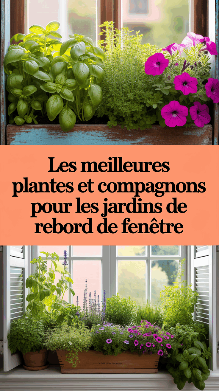 Les meilleures plantes et compagnons pour les jardins de rebord de fenêtre