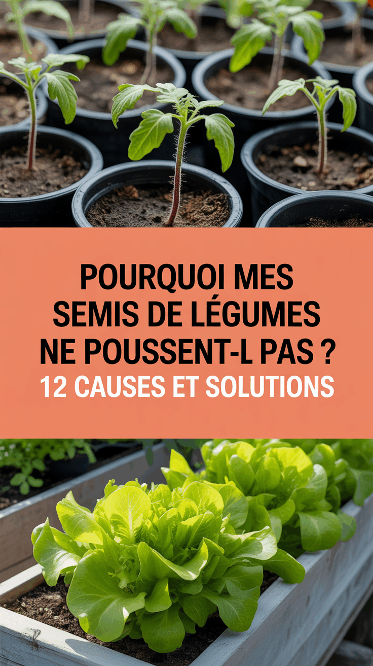 Pourquoi mes semis de légumes ne poussent-ils pas ? 12 causes et solutions