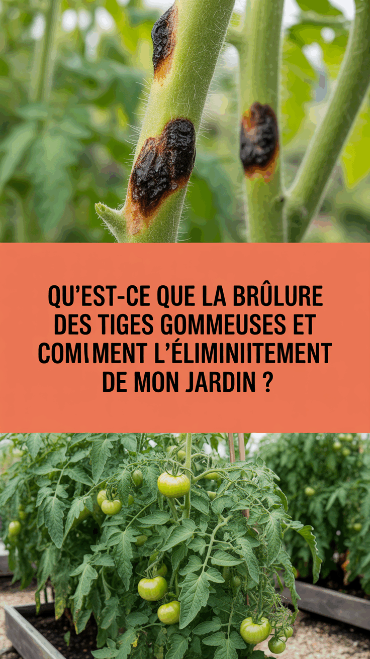 Qu'est-ce que la brûlure des tiges gommeuses et comment l'éliminer complètement de mon jardin ?
