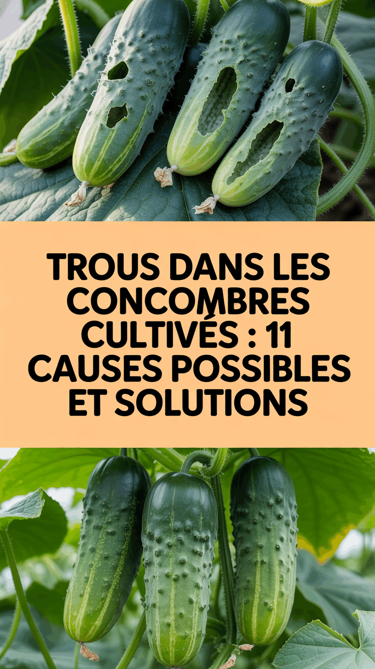 Trous dans les concombres cultivés : 11 causes possibles et solutions