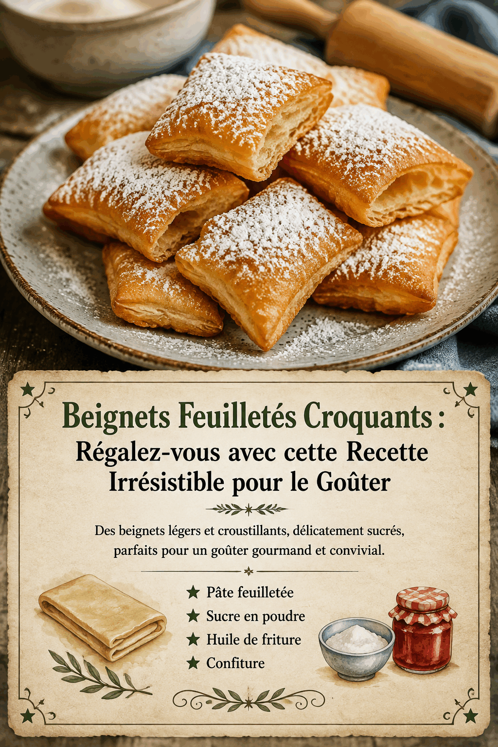 Beignets Feuilletés Croquants : Régalez-vous avec cette Recette Irrésistible pour le Goûter