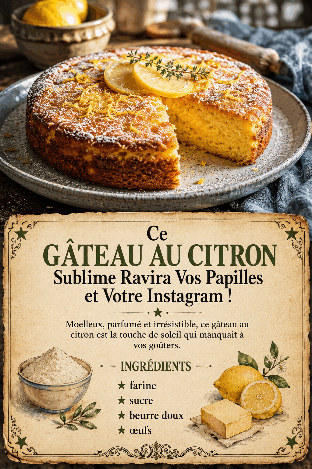 Ce Gâteau au Citron Sublime Ravira Vos Papilles et Votre Instagram !