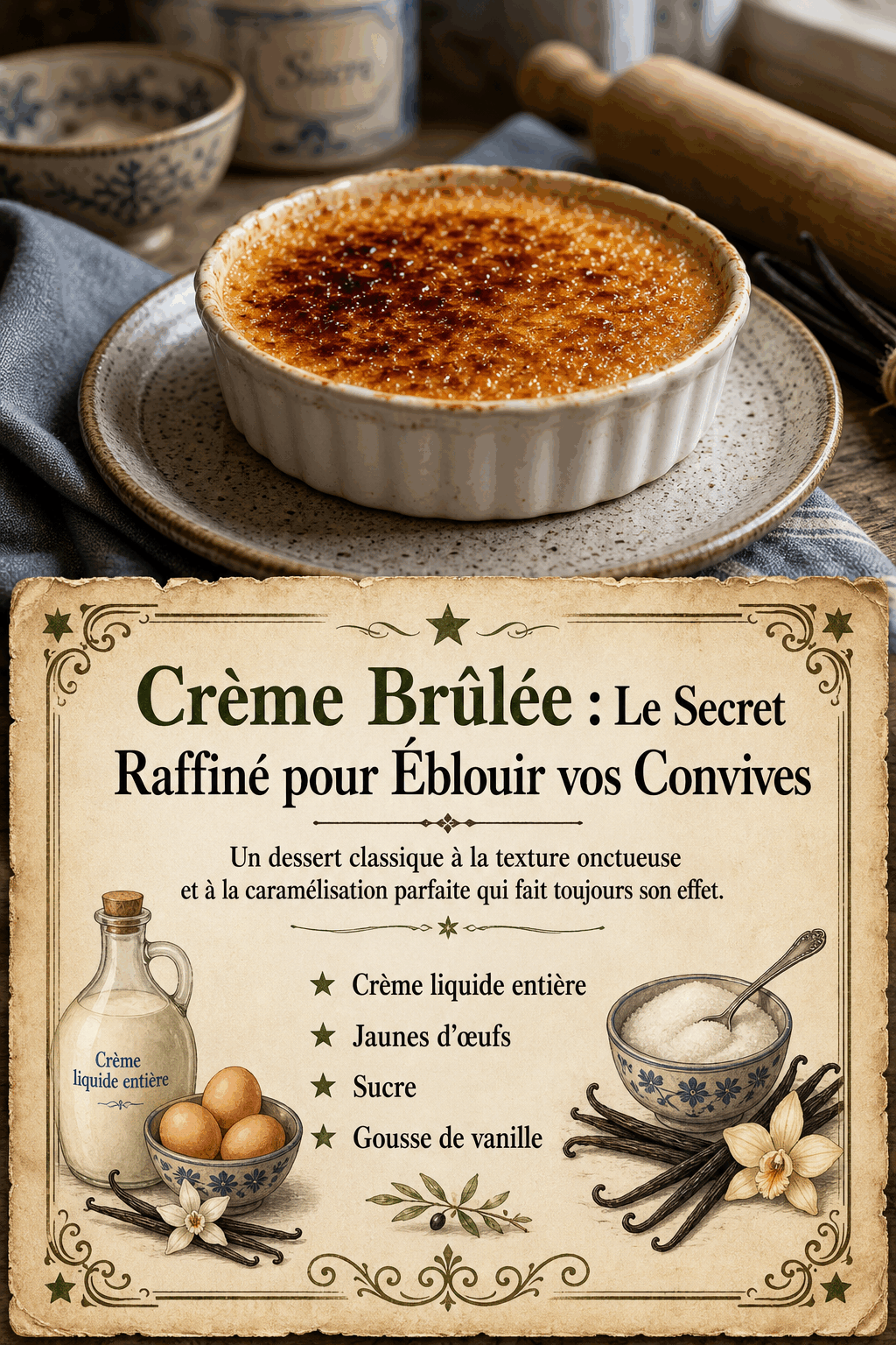 Crème Brûlée : Le Secret Raffiné pour Éblouir vos Convives