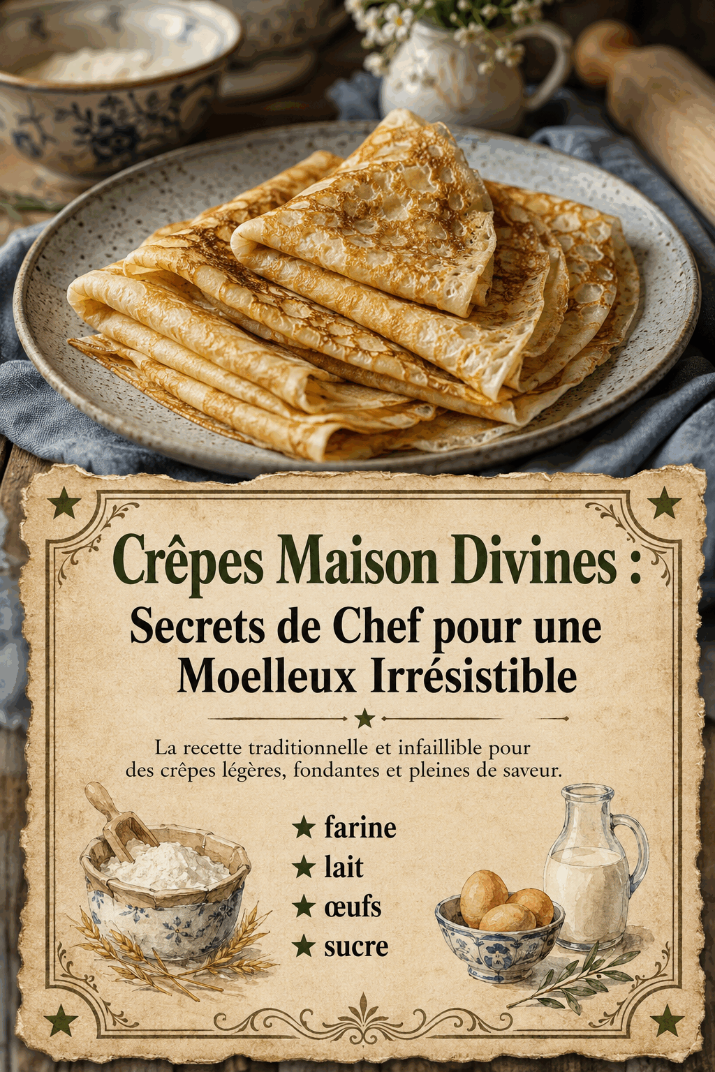 Crêpes Maison Divines : Secrets de Chef pour une Moelleux Irrésistible