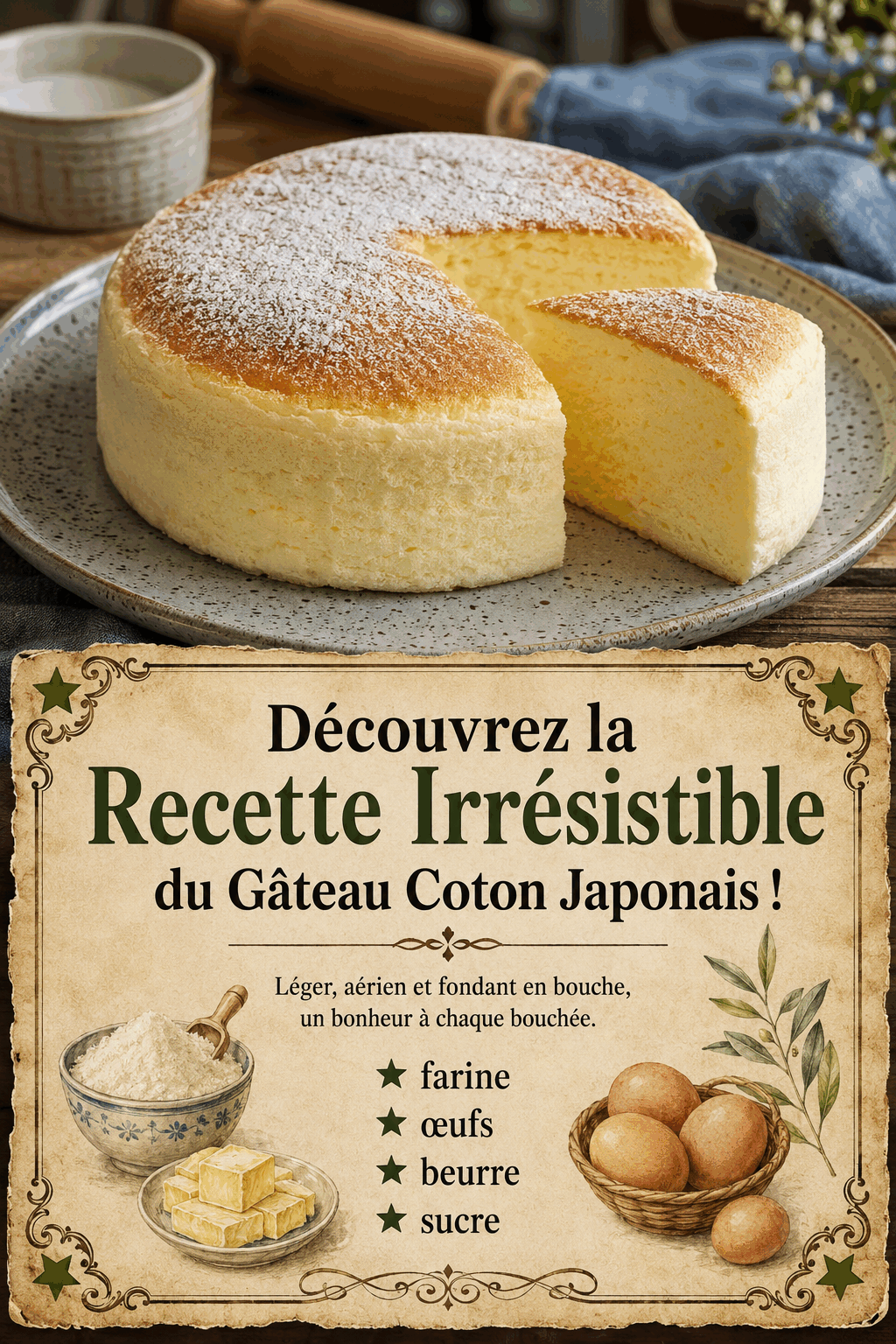 Découvrez la Recette Irrésistible du Gâteau Coton Japonais !