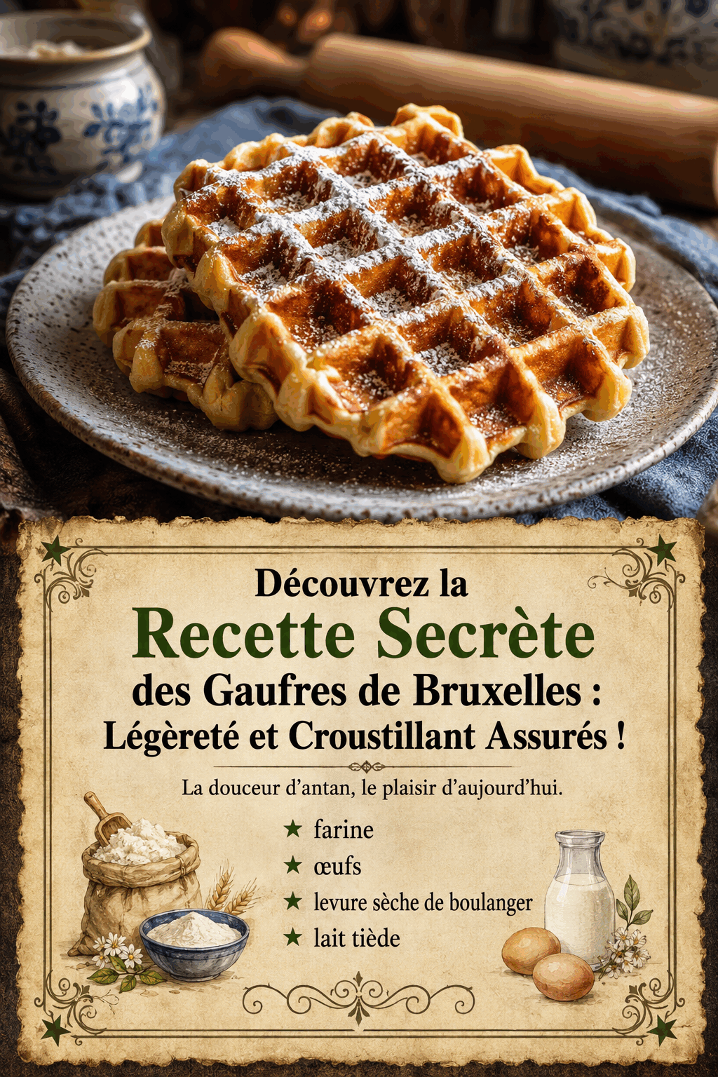 Découvrez la Recette Secrète des Gaufres de Bruxelles : Légèreté et Croustillant Assurés !