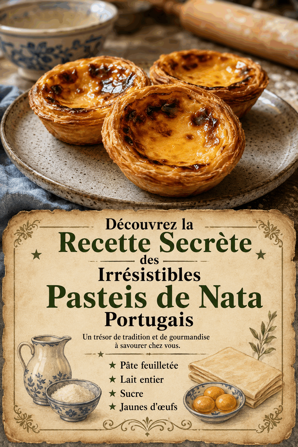 Découvrez la Recette Secrète des Irrésistibles Pasteis de Nata Portugais