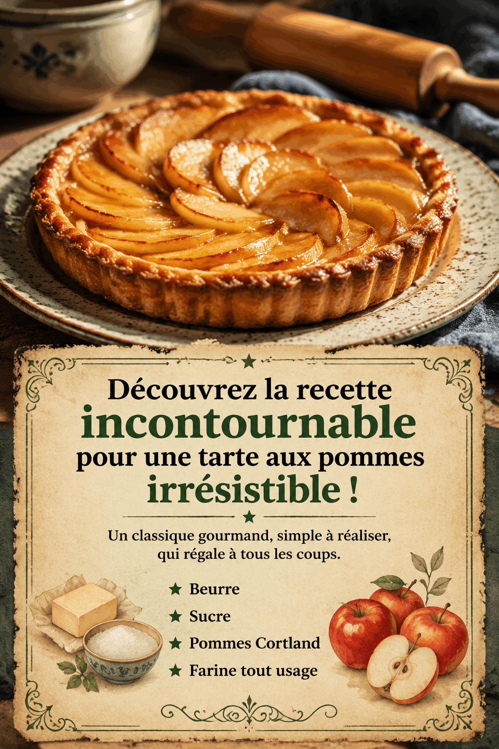 Découvrez la recette incontournable pour une tarte aux pommes irrésistible !