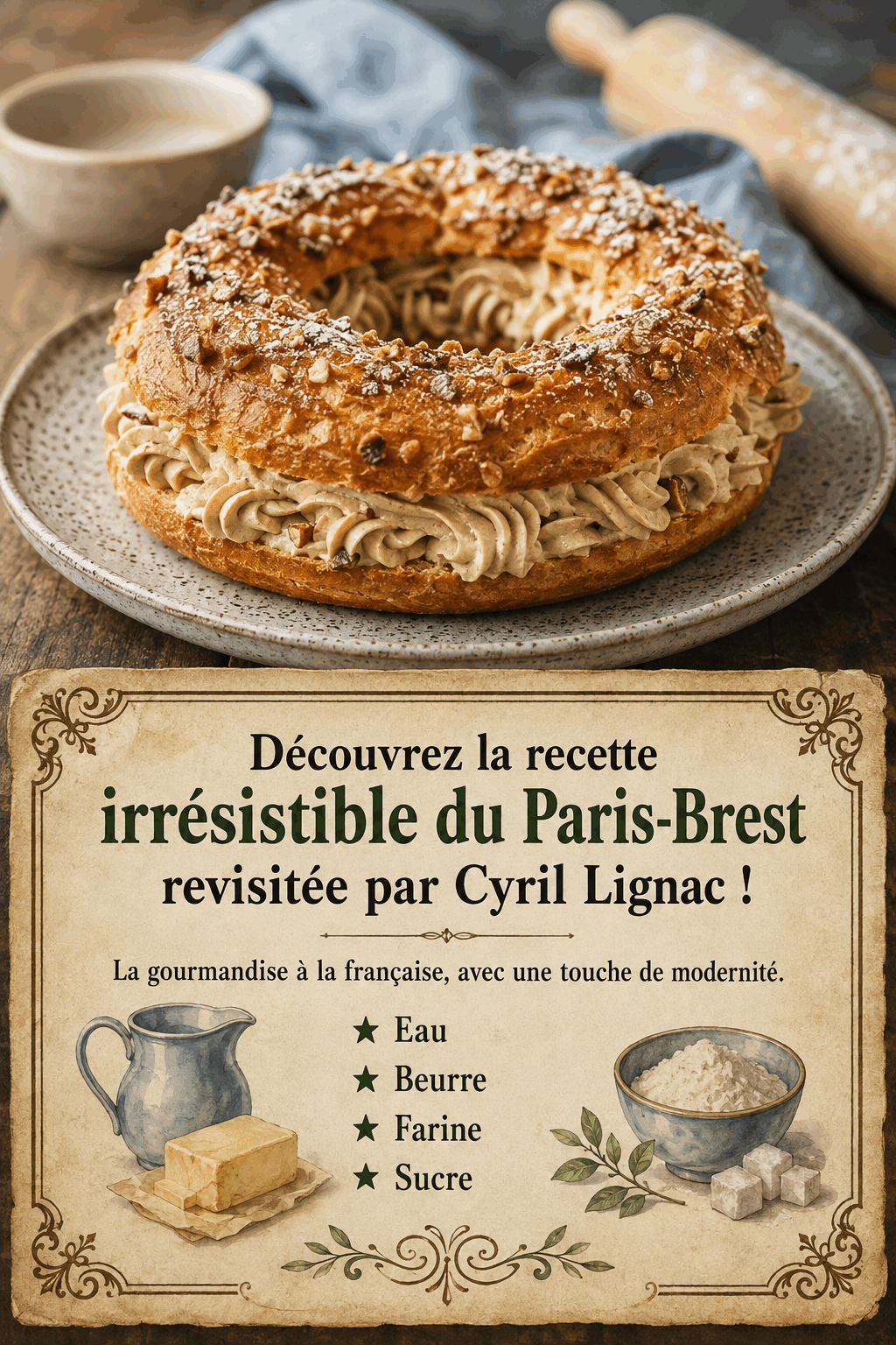 Découvrez la recette irrésistible du Paris-Brest revisitée par Cyril Lignac !
