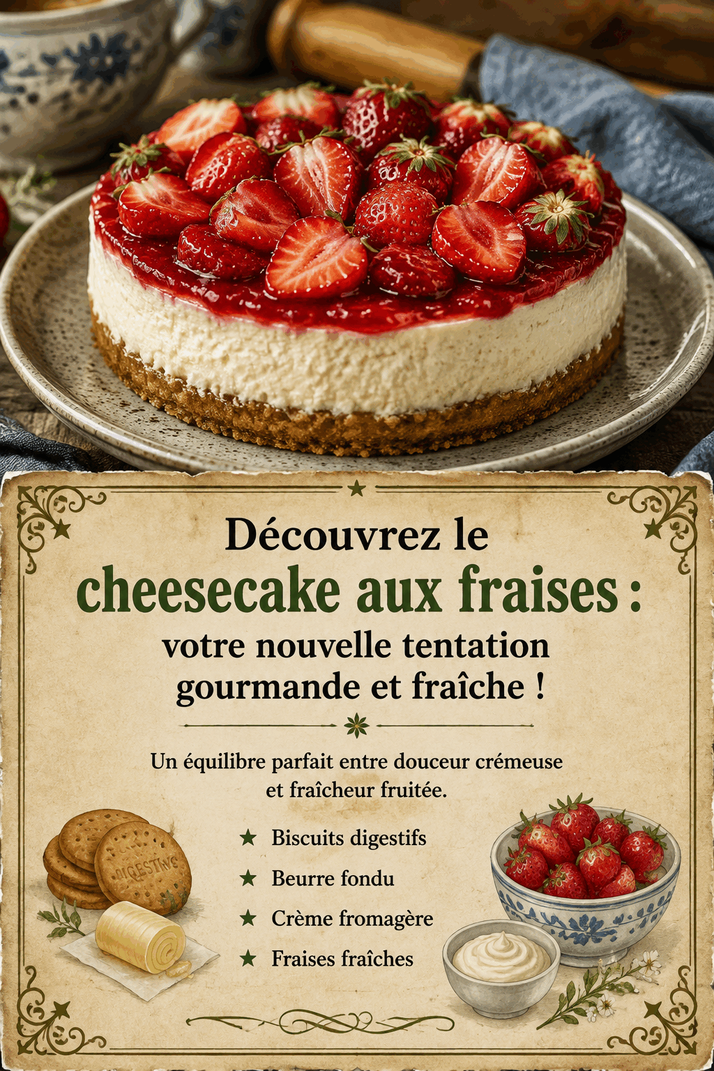 Découvrez le cheesecake aux fraises : votre nouvelle tentation gourmande et fraîche !
