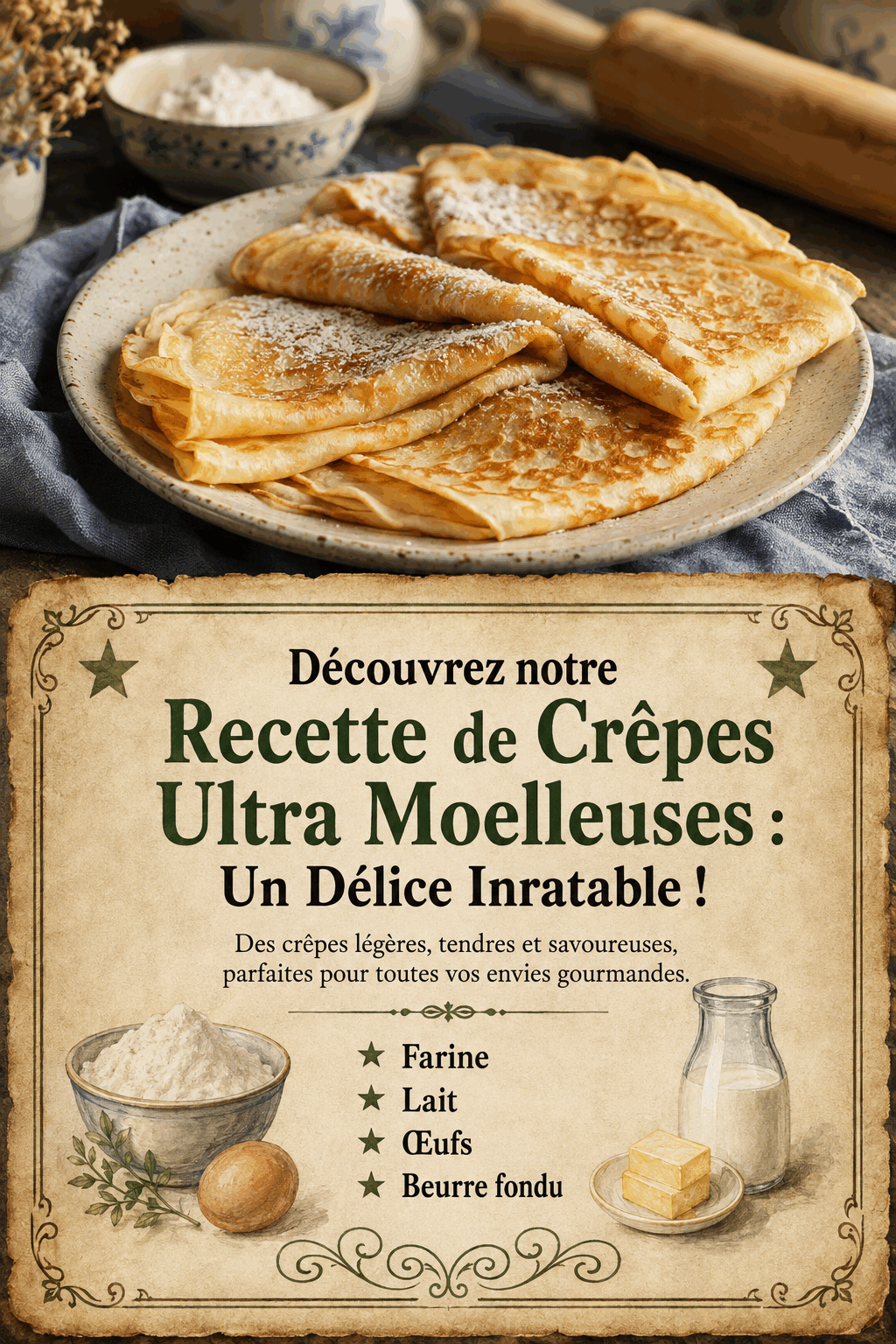 Découvrez notre Recette de Crêpes Ultra Moelleuses : Un Délice Inratable !
